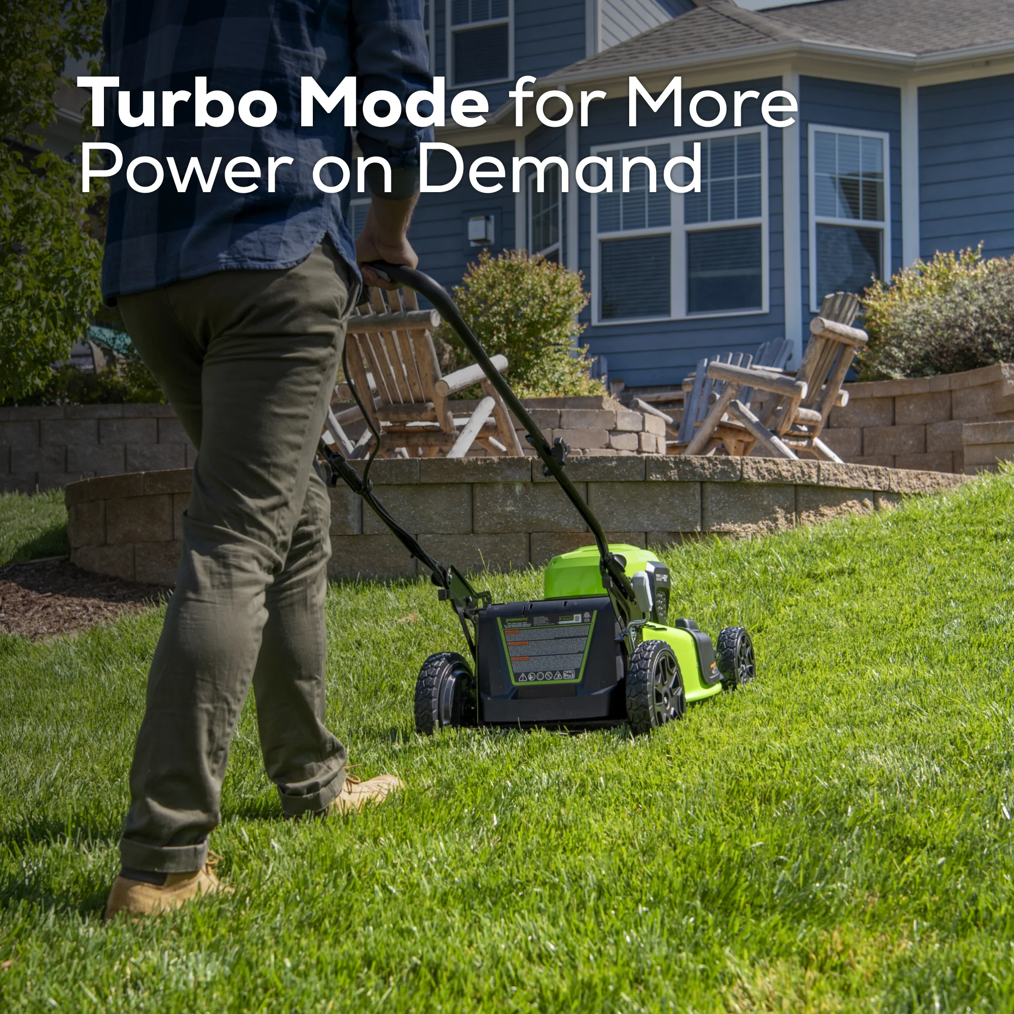 48V (2x24V) 20 Cordless Battery Push Mower w/ Two (2) 4.0Ah USB Batteries & Dual Port Rapid Charger