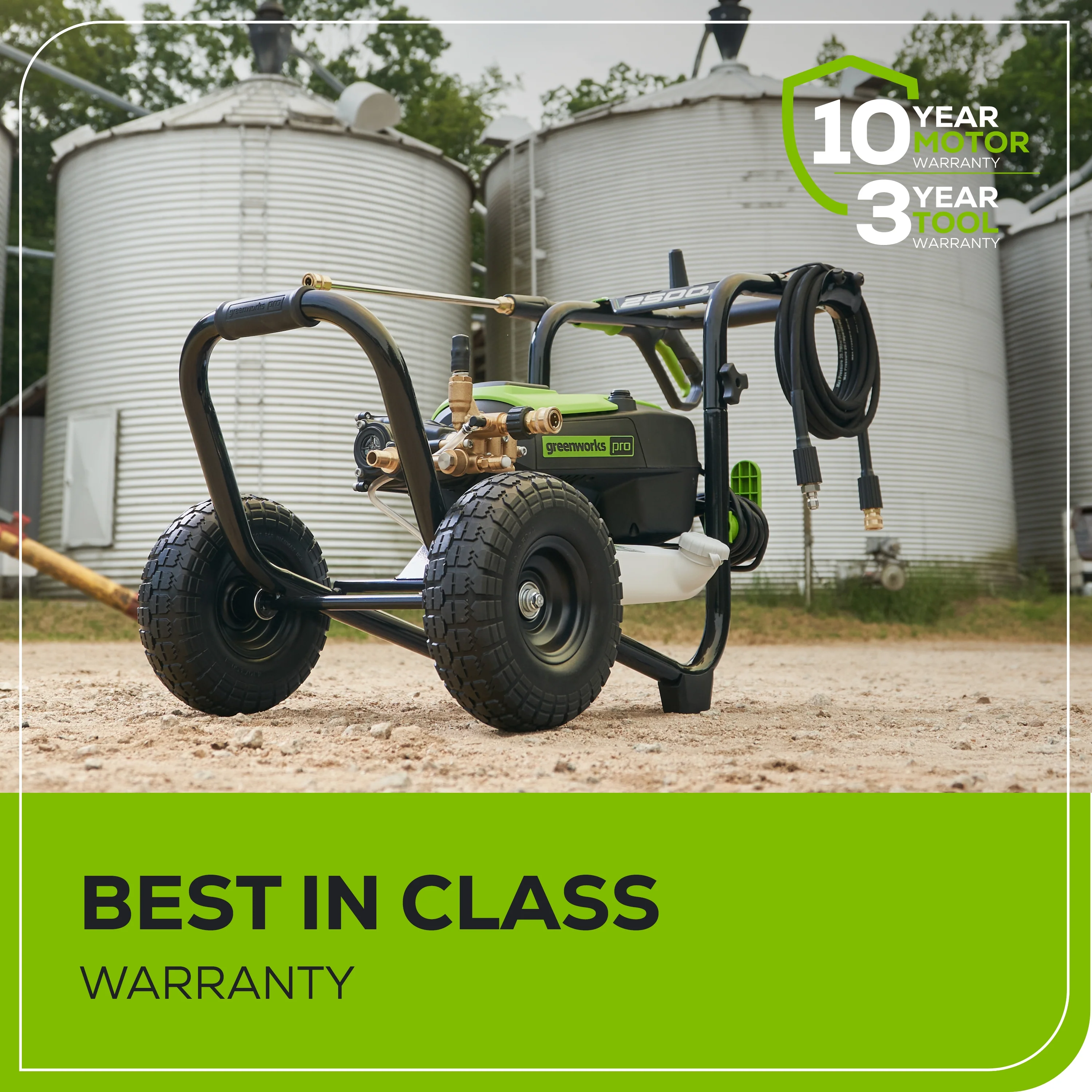 2500 PSI 2.1 GPM Cold Water Electric Pressure Washer