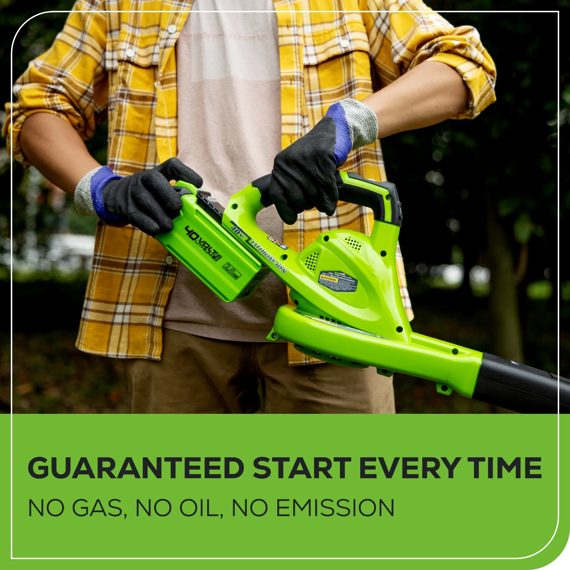 40V 135 CFM Cordless Battery Leaf Blower w/ 2.0 Ah Battery & Charger