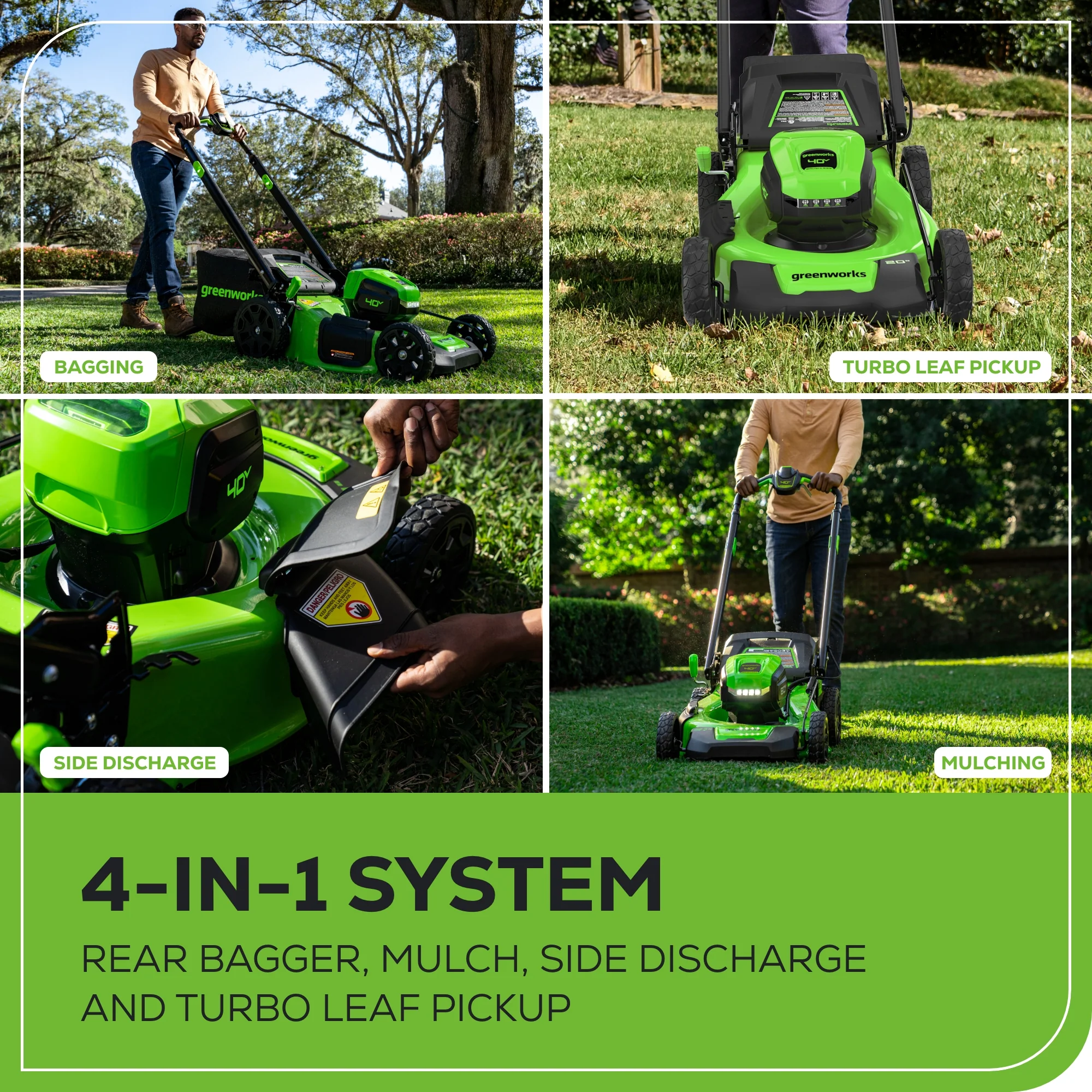 40V 21 Cordless Battery Self-Propelled Lawn Mower w/ 5.0Ah Battery & 2A Charger