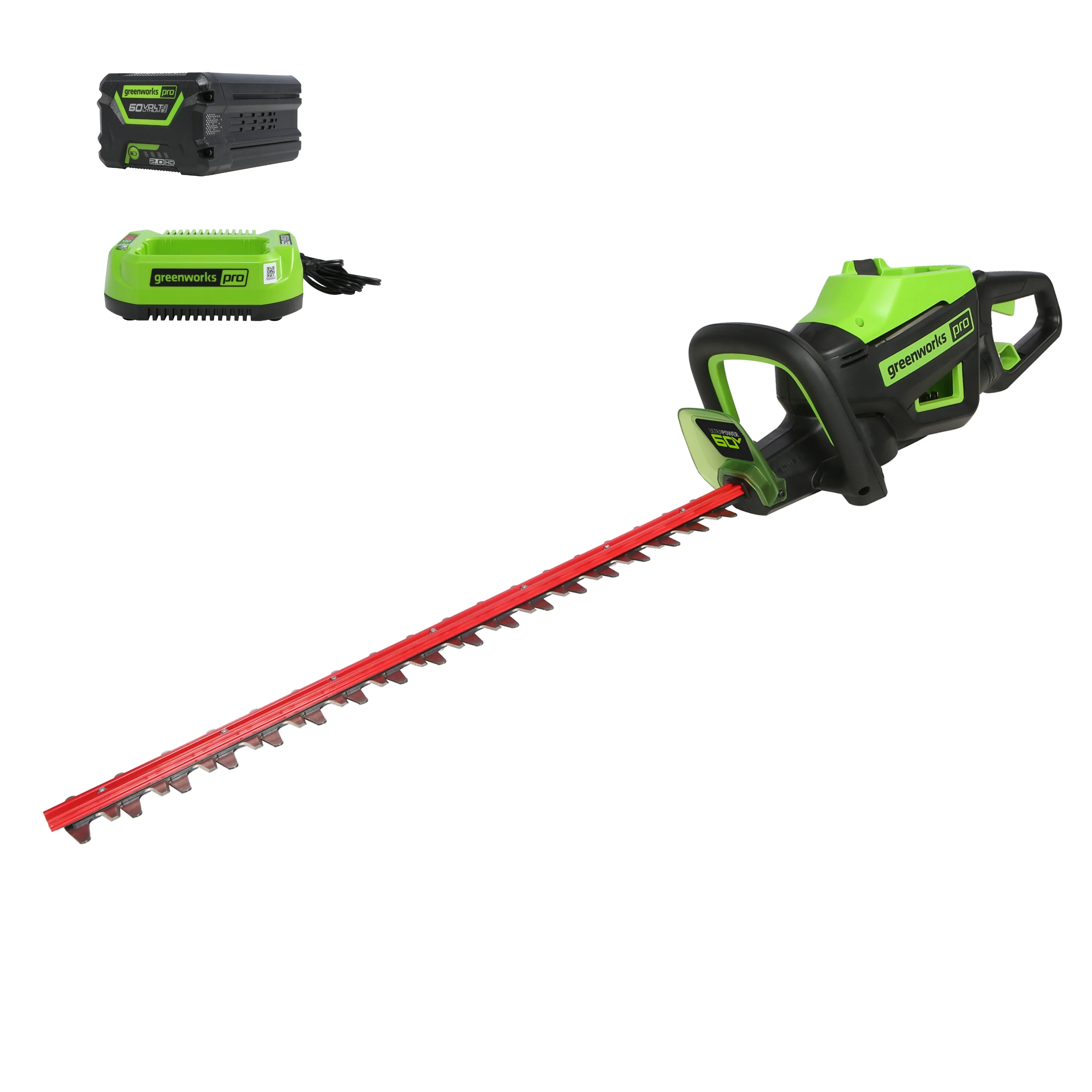 60V 26 Cordless Battery Hedge Trimmer 3200 SPM w/ 2.0Ah Battery & Charger