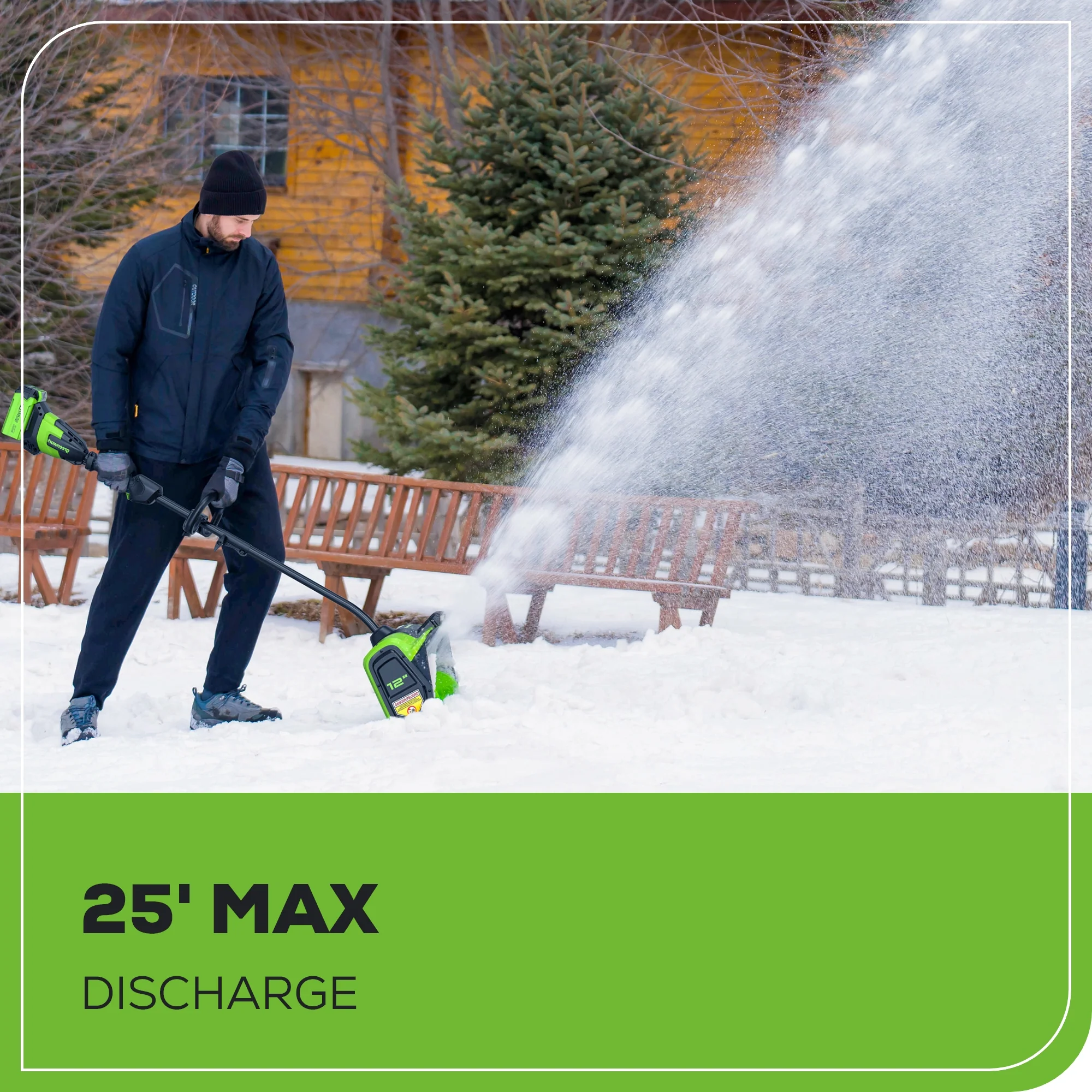 40V 12 Cordless Battery LED Snow Shovel w/ 4.0Ah Battery & Charger