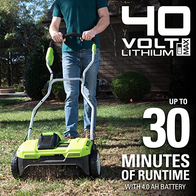 40V 14 Cordless Dethatcher w/ 4.0Ah Battery & Charger