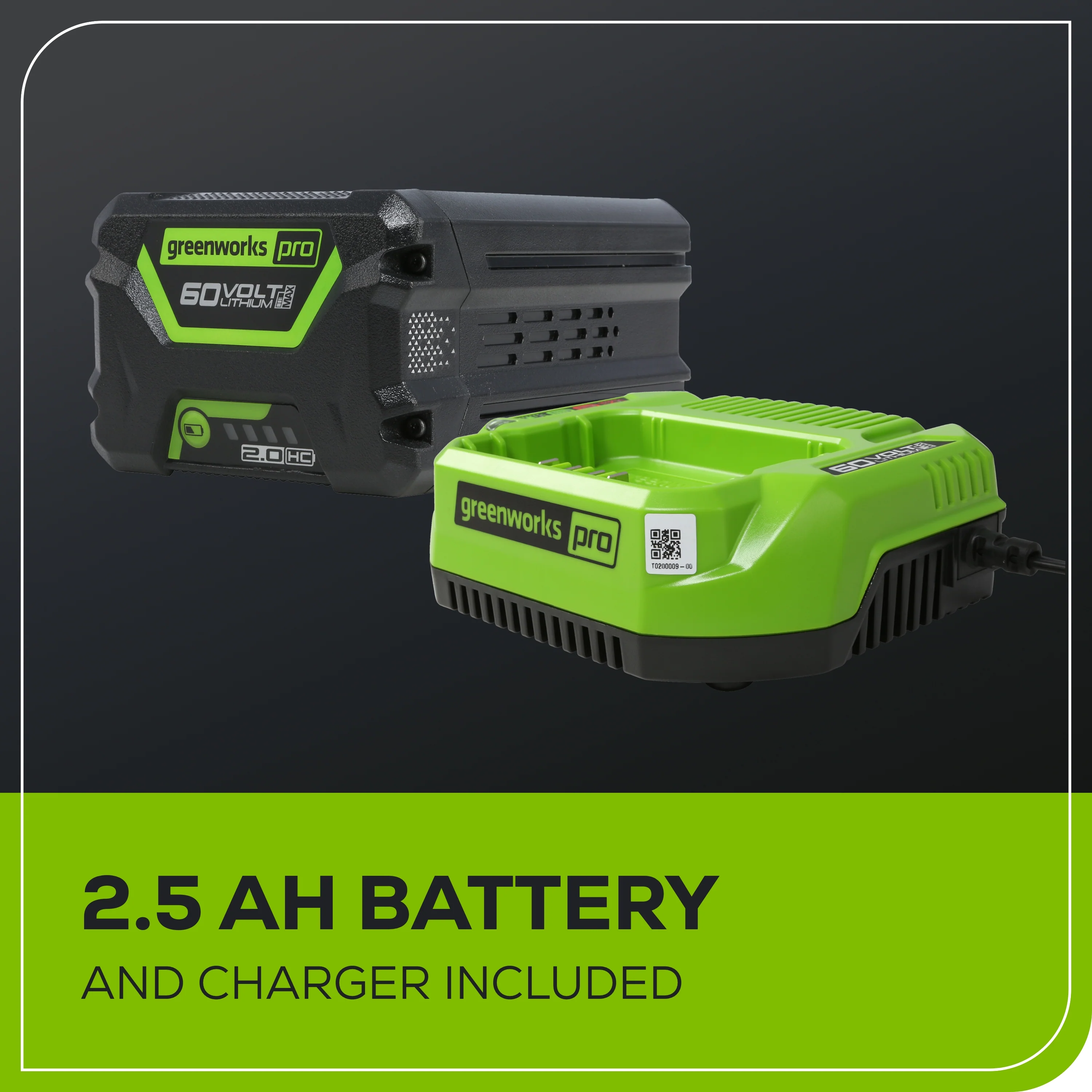 60V 16 Gen2 Cordless Battery String Trimmer w/ 2.5 Ah Battery & Charger