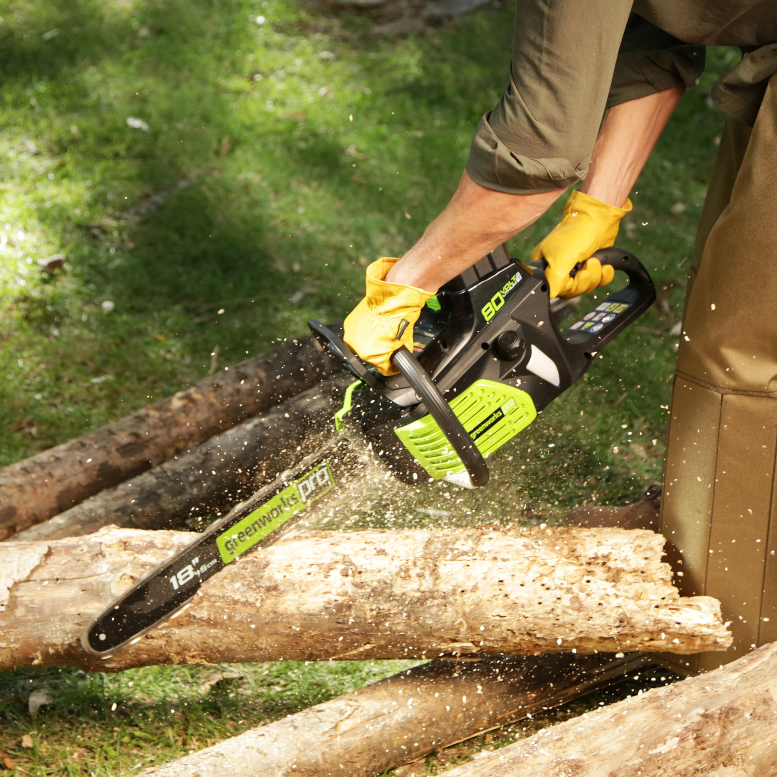 80V 18 Cordless Battery Chainsaw w/ 2.0Ah Battery & Charger