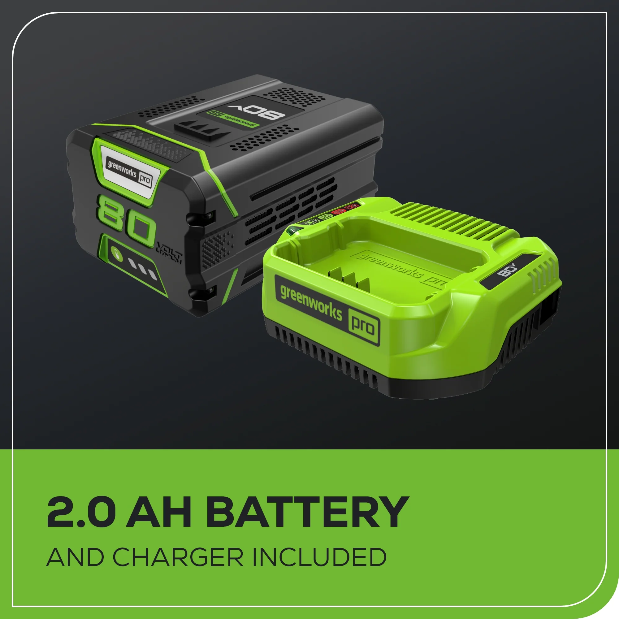 RENEWED 80V 16 Cordless Battery Brushless String Trimmer w/ 2.0Ah Battery & Charger