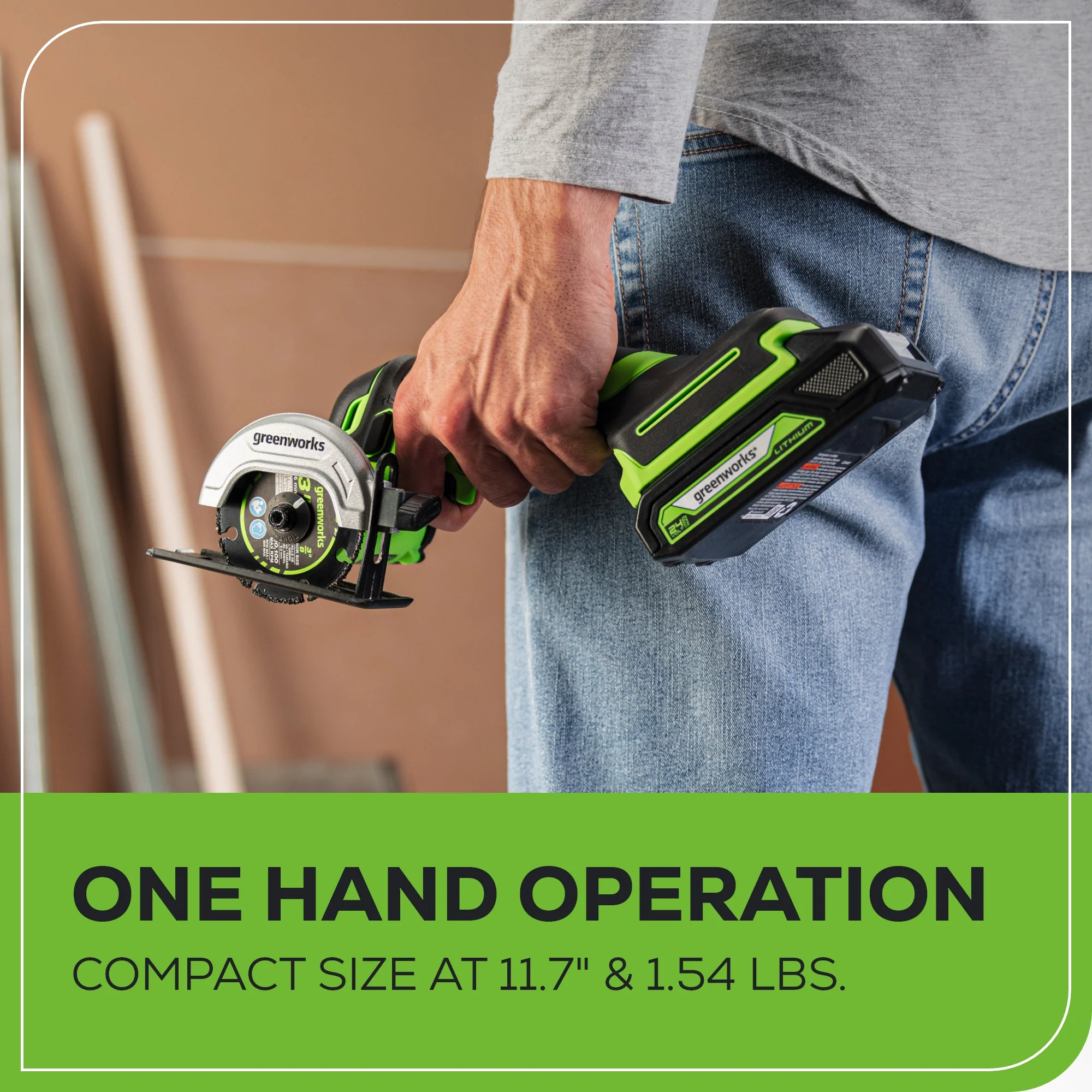 24V Cut-Off Saw w/ 3 Cut-Off Wheels (Tool Only)
