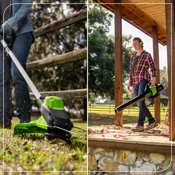 60V 3PC Cordless Battery Combo Kit w/ String Trimmer, Blower & Hedge Trimmer