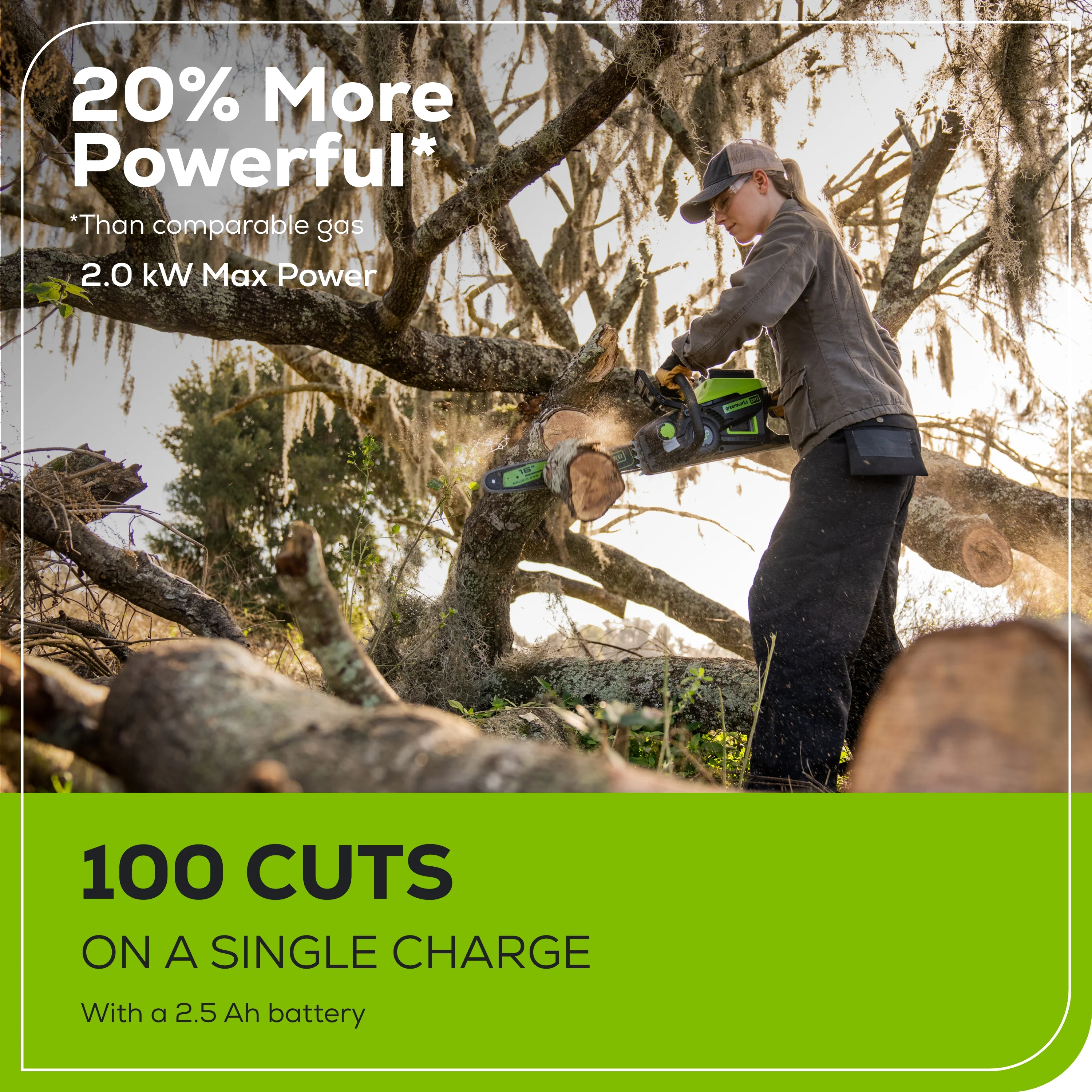 60V 16 Cordless Battery 2.0kW Chainsaw (Tool Only)
