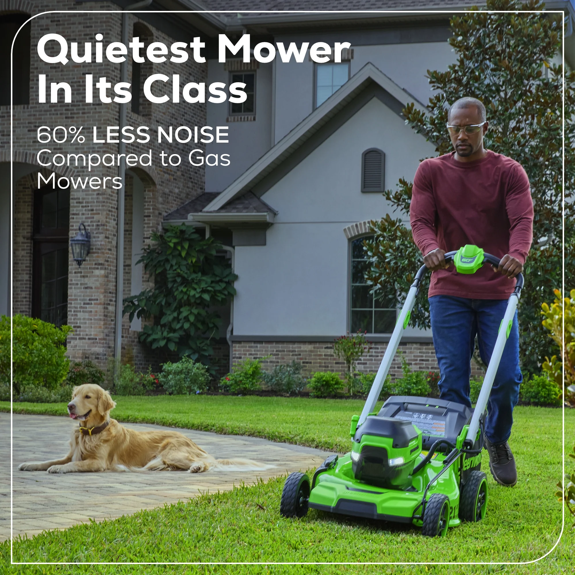 60V 21 Cordless Battery Dual Blade Self-Propelled Mower w/ (1) 8Ah battery and 6A Charger