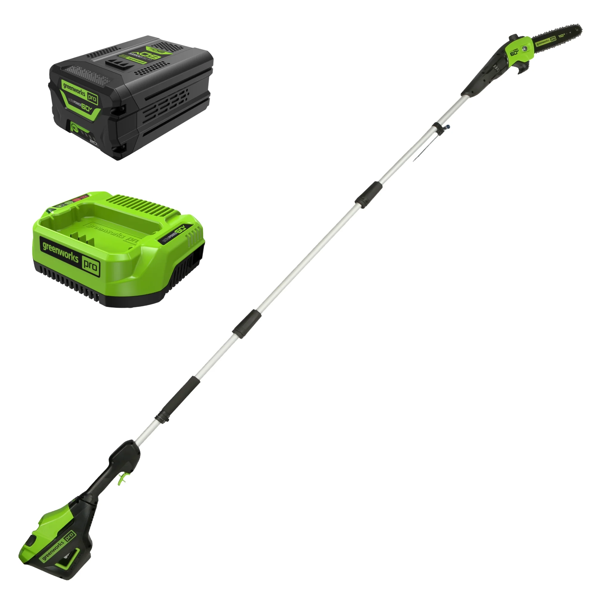 60V 10 Cordless Battery Pole Saw w/ 2.0 Ah Battery & Charger