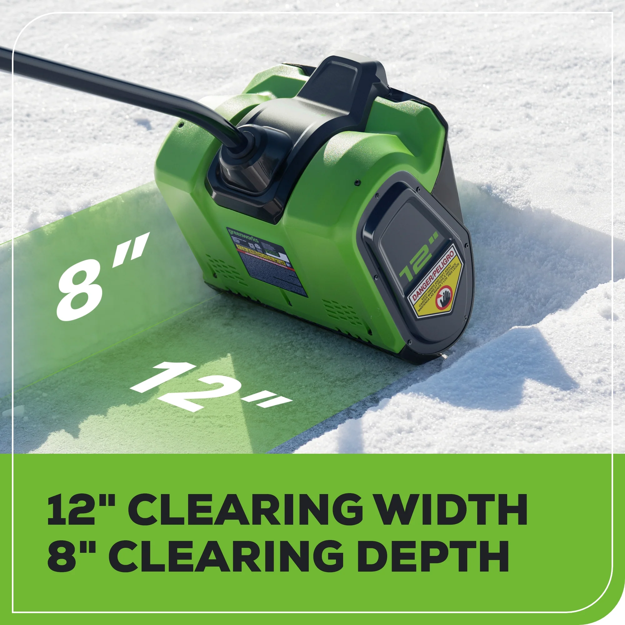 40V 12 Cordless Battery LED Snow Shovel w/ 4.0Ah Battery & Charger
