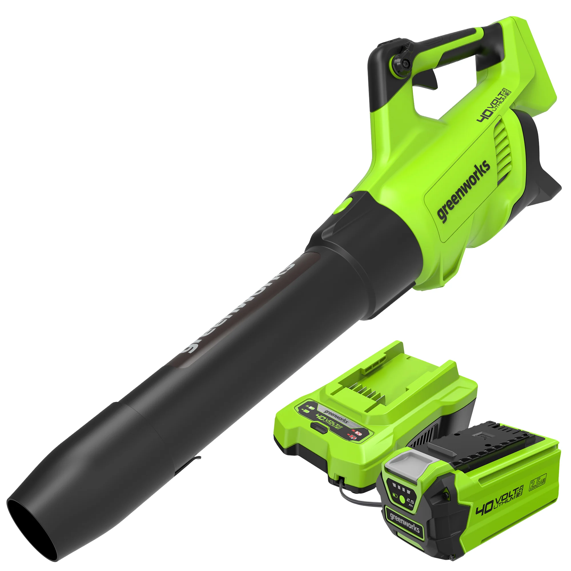 40V 500 CFM Cordless Battery Leaf Blower w/ 2.5Ah Battery & Charger