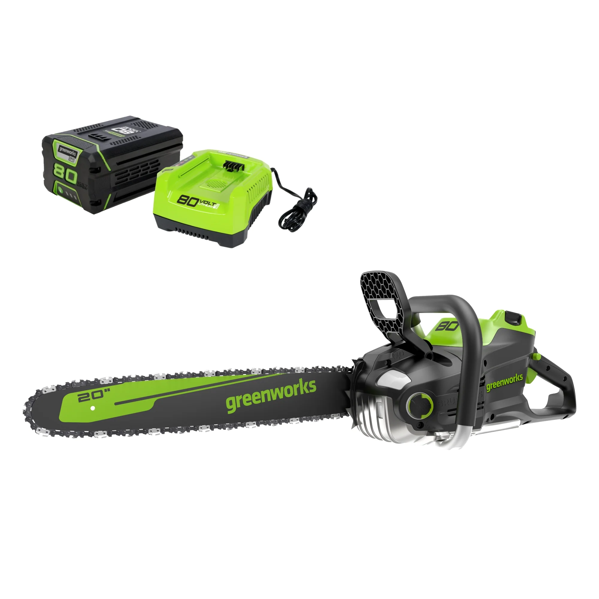80V 20 Cordless Battery Chainsaw w/ 4.0Ah Battery & Charger