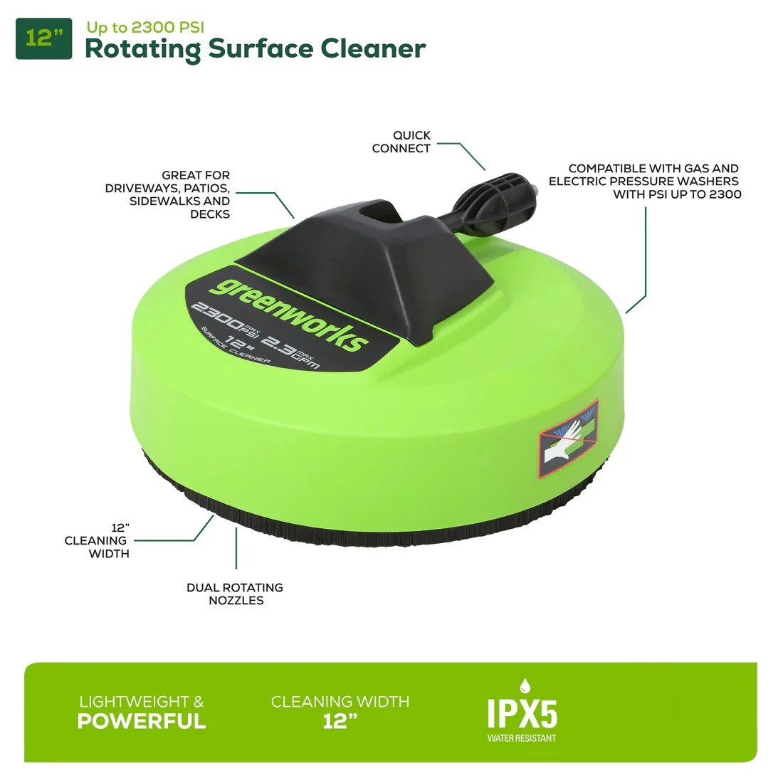 Universal 12 Rotating Surface Cleaner