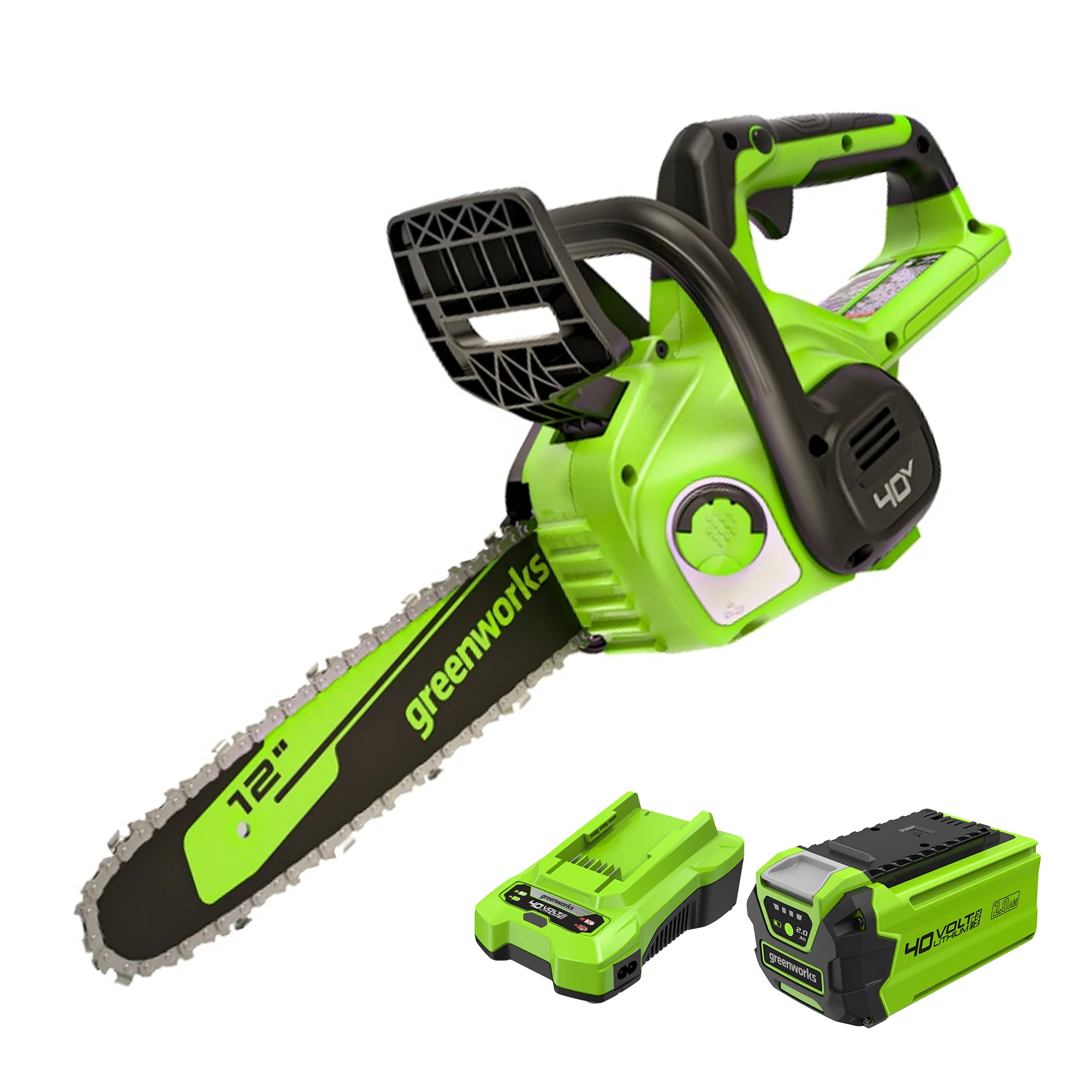 40V 12 Cordless Battery Chainsaw w/ 2.0 Ah Battery & Charger