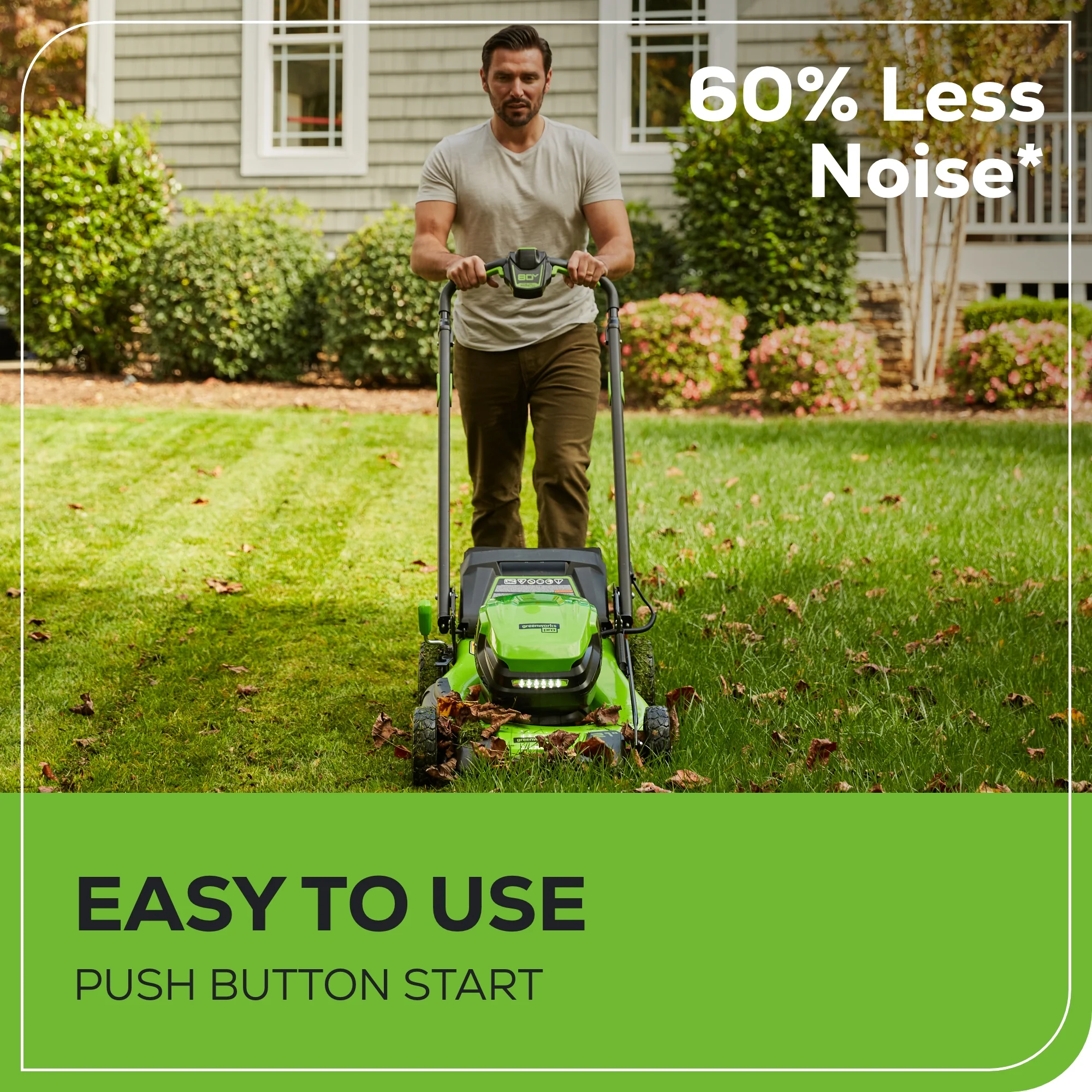 80V 21 GEN 2 Cordless Battery 4-in-1 Push Lawn Mower(Auto Switch) w/ 4.0Ah Battery & Charger