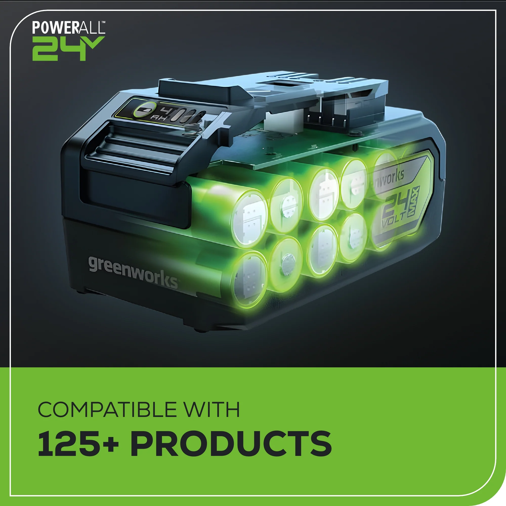 24V 12 Cordless Battery Chainsaw w/ 4.0Ah USB Battery & Charger