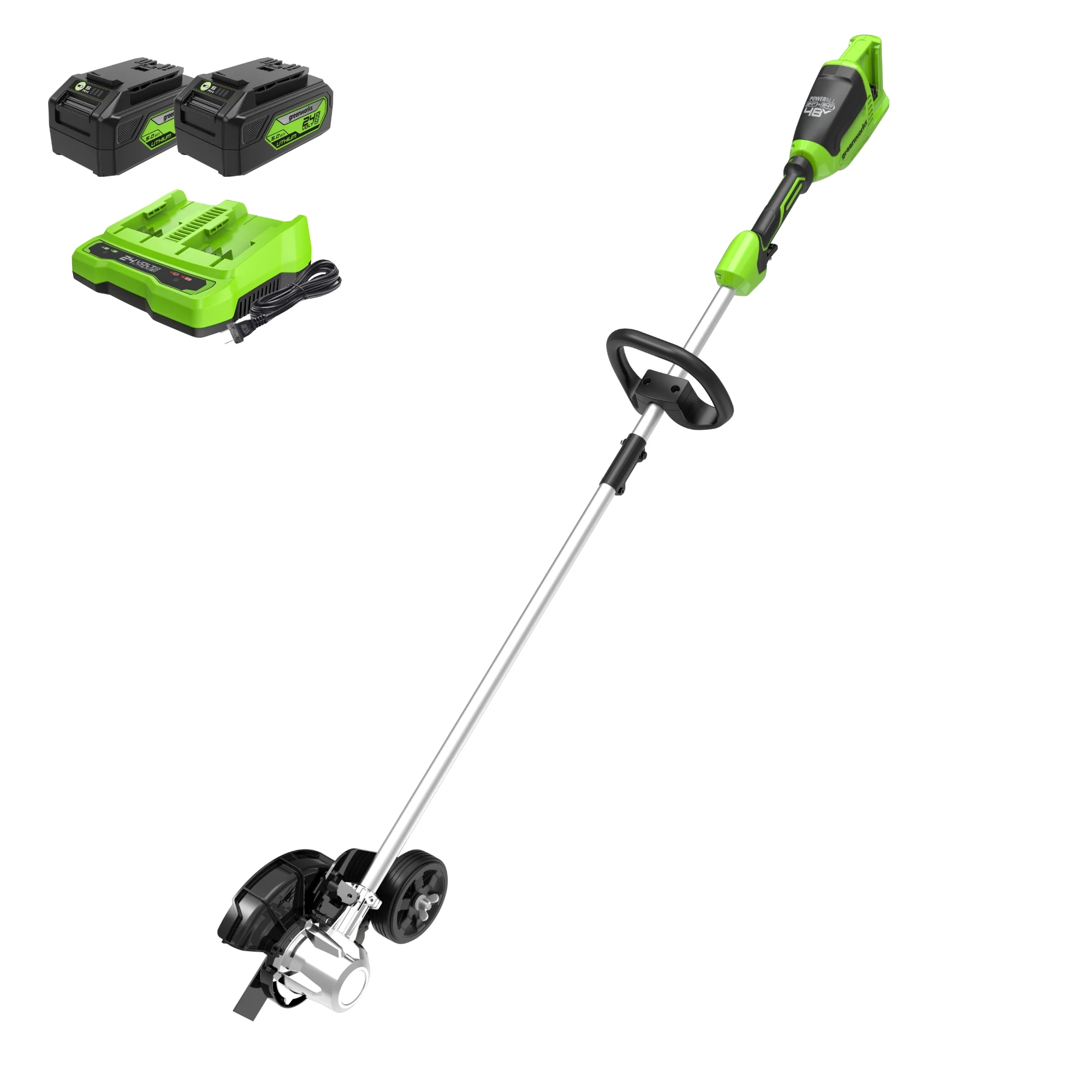 48V (2x24V) 8 Edger w/ (2) 4.0Ah USB Batteries & Dual Port Charger