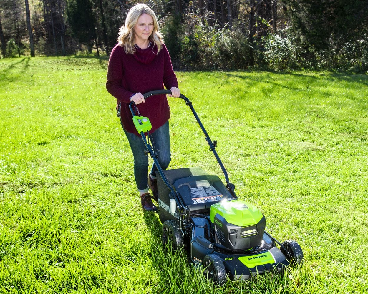40V 20 Cordless Battery Push Lawn Mower 3PC Combo Kit w/ (1) 5.0Ah Battery, (1) 2.0Ah Battery & (2) Chargers