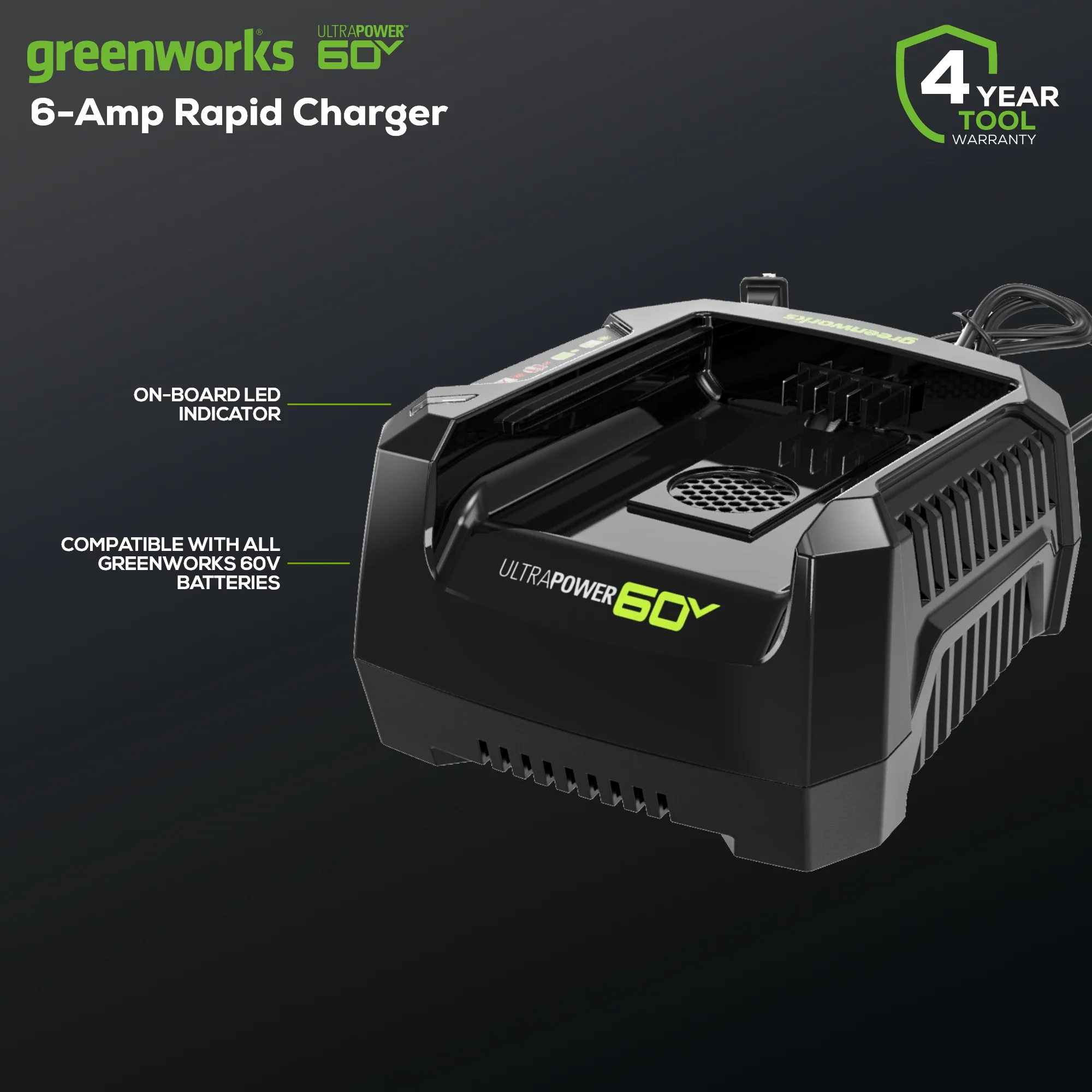 60V 6 Amp UltraPower Rapid Battery Charger