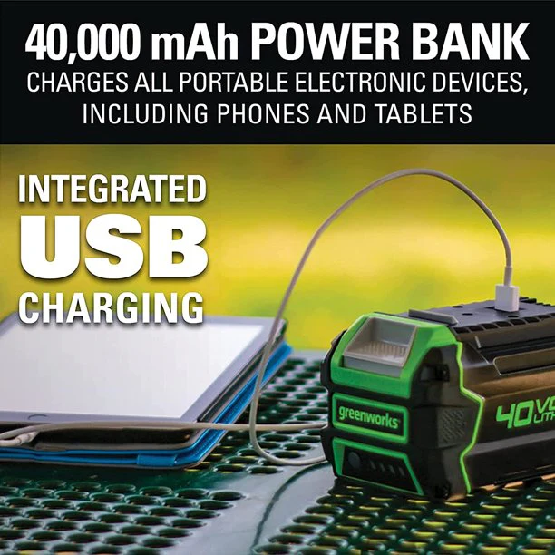 40V 19 Cordless Battery Push Mower w/ 4.0Ah USB Battery & Charger