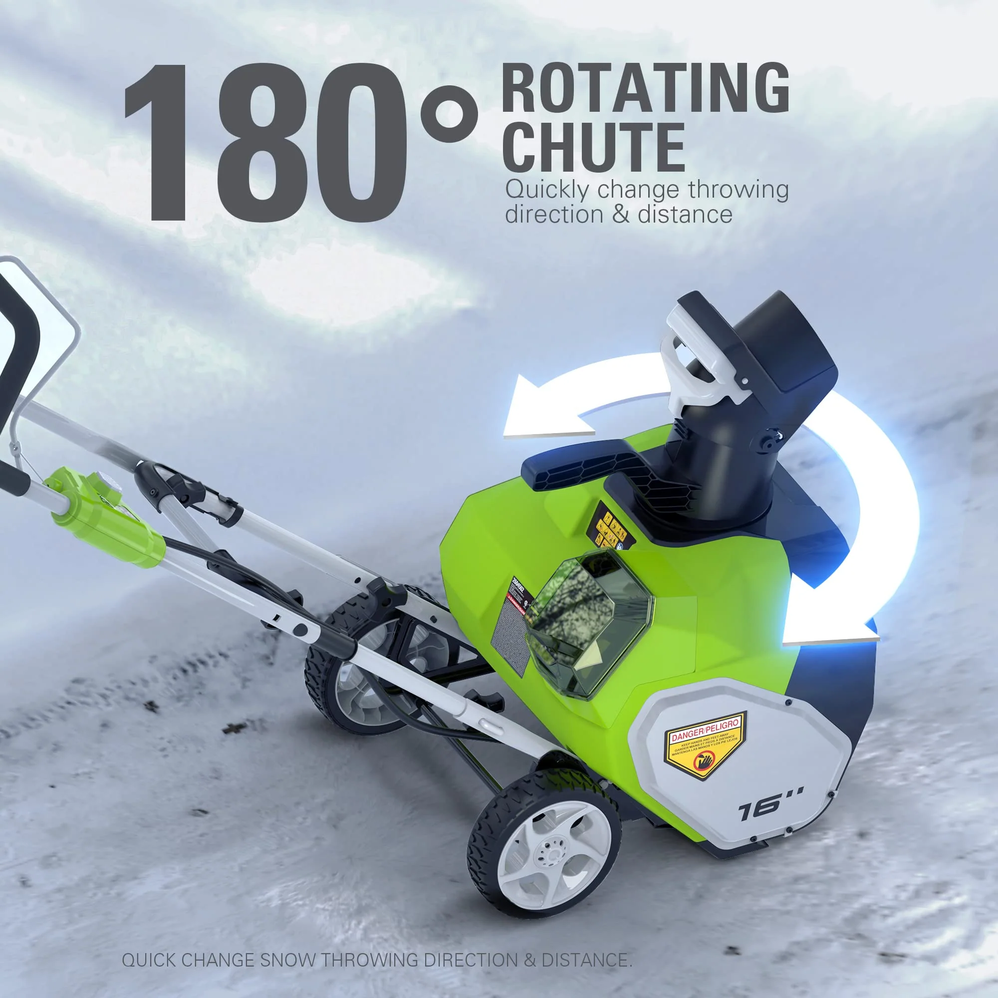 40V 16 Cordless Battery Single-Stage Snow Blower (Tool Only)