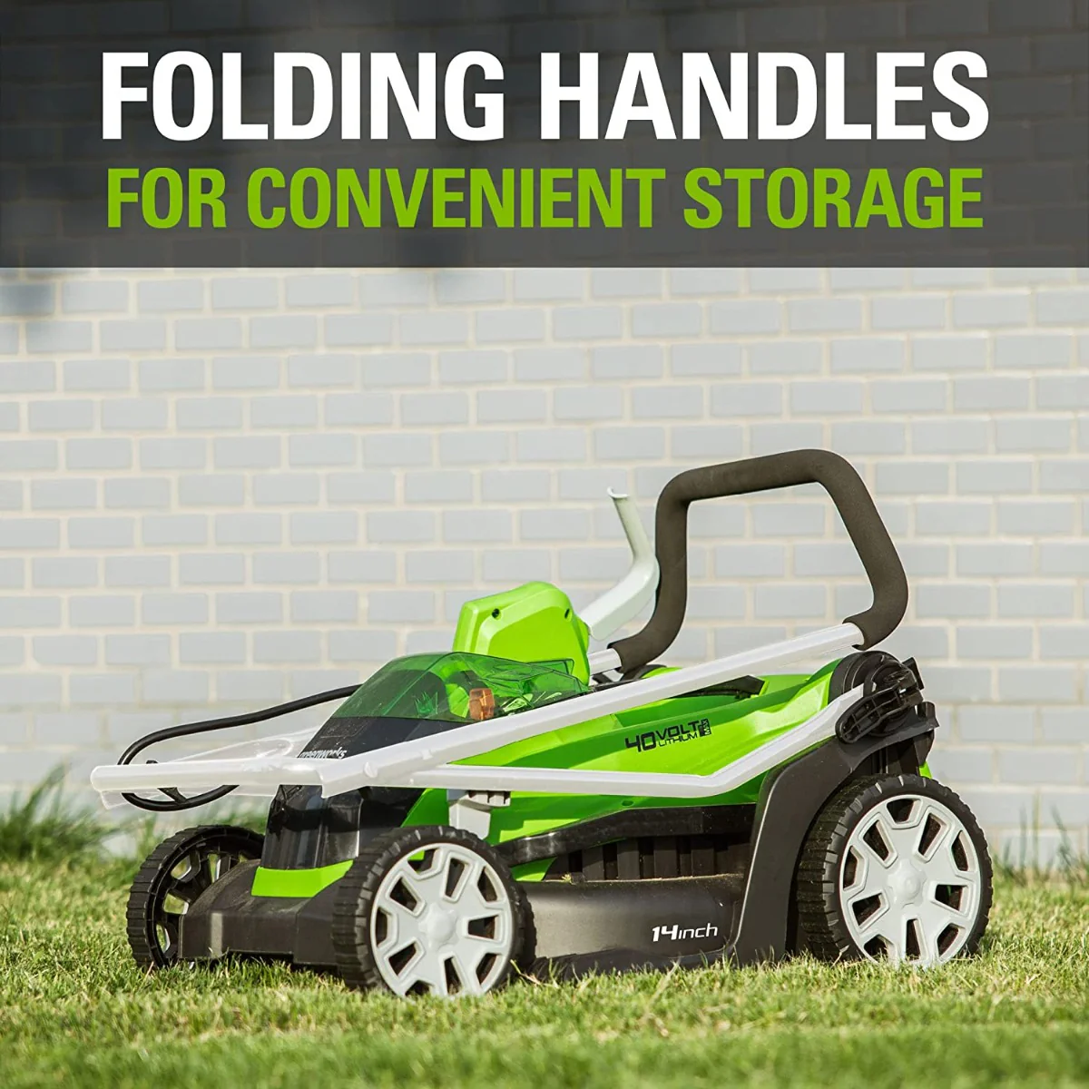 40V 14 Cordless Battery Push Lawn Mower w/ 4.0Ah Battery & Charger