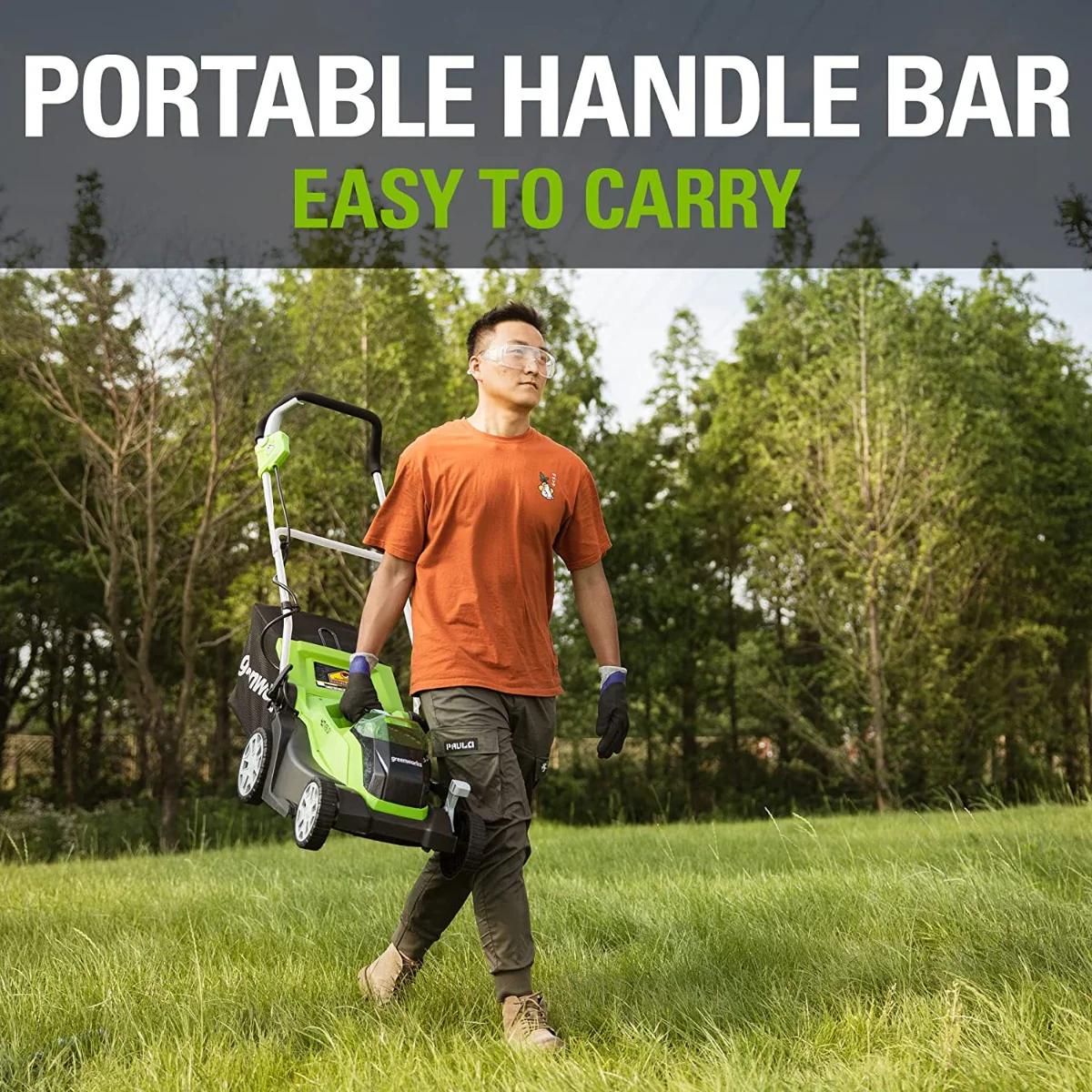 40V 14 Cordless Battery Push Lawn Mower w/ 4.0Ah Battery & Charger