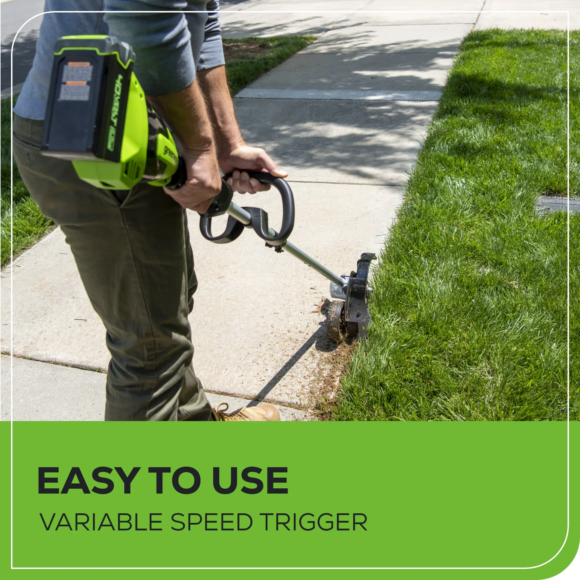 40V 8 Cordless Battery Edger w 4.0 Ah Battery & Charger
