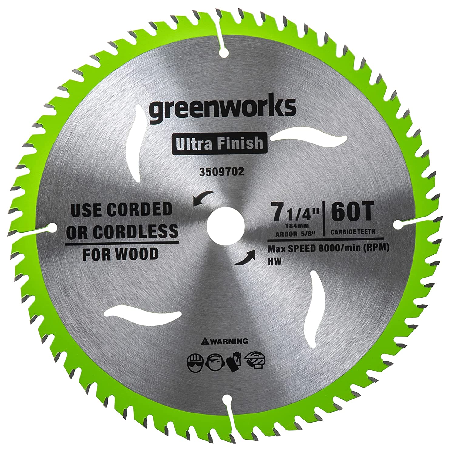 Greenworks 24V 7-1/4 60T Circular Saw Blades