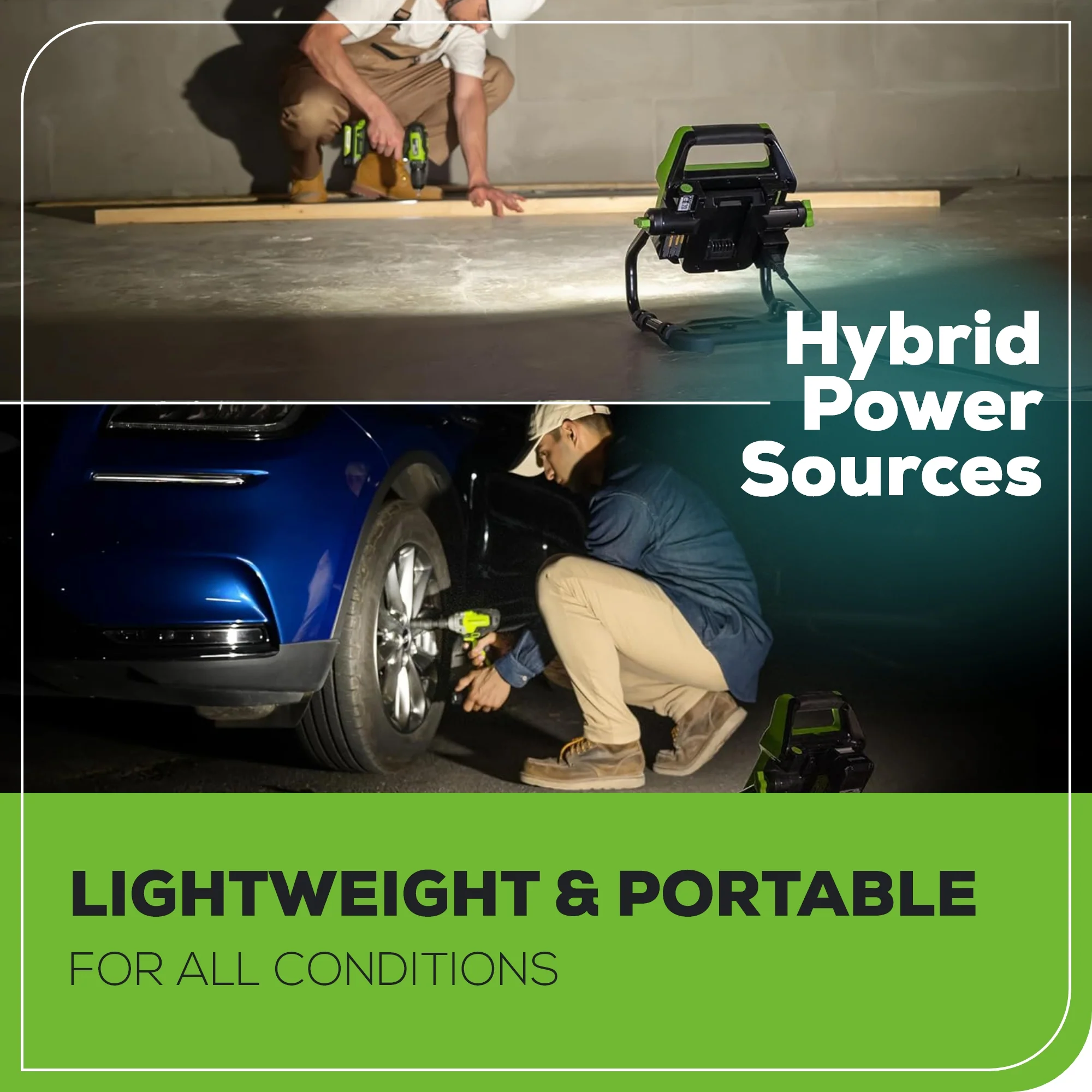 24V AC/DC 2000 Lumen LED Work Light (Tool Only)