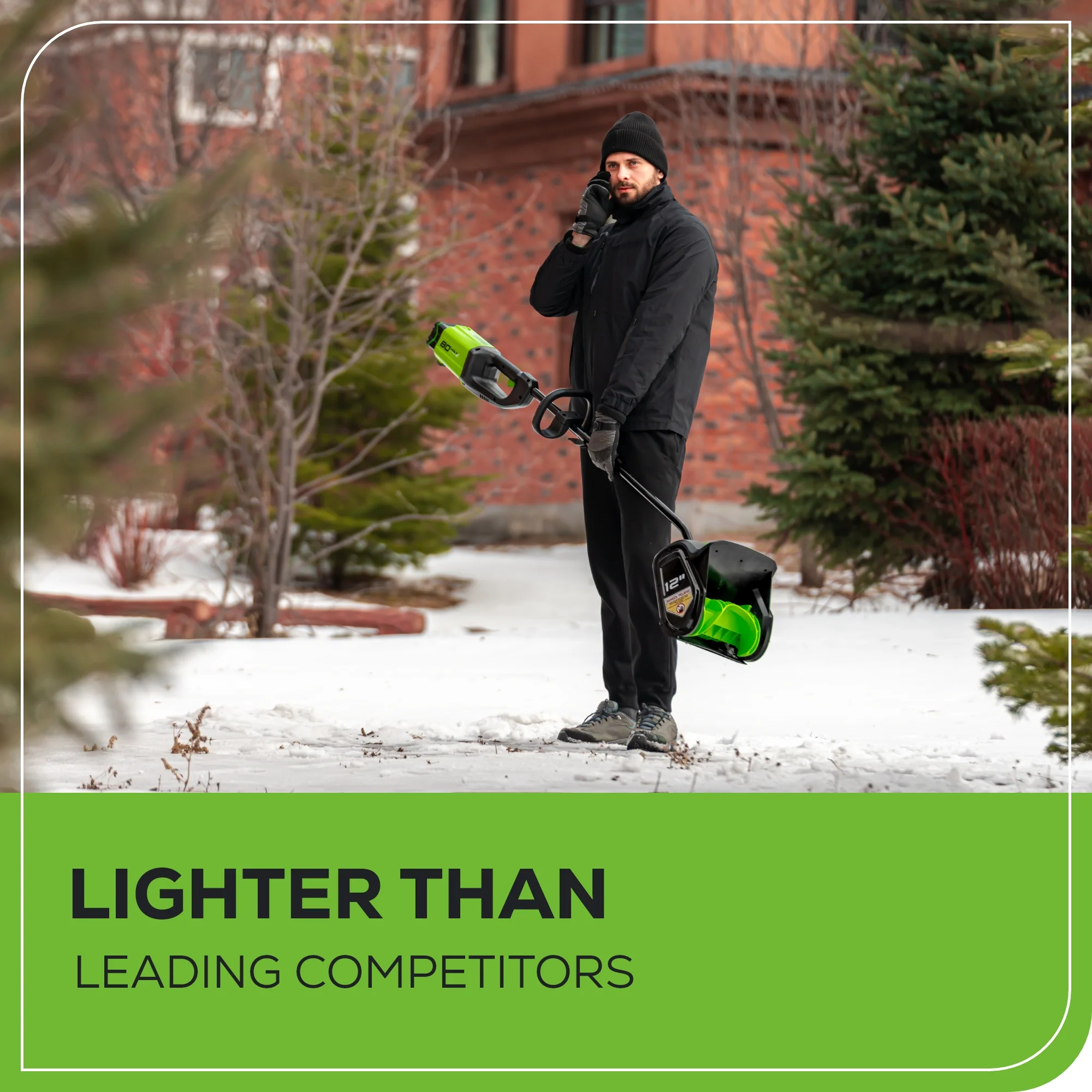 RENEWED 80V 12 Cordless Battery Snow Shovel w/ 2.0 Ah Battery & Charger