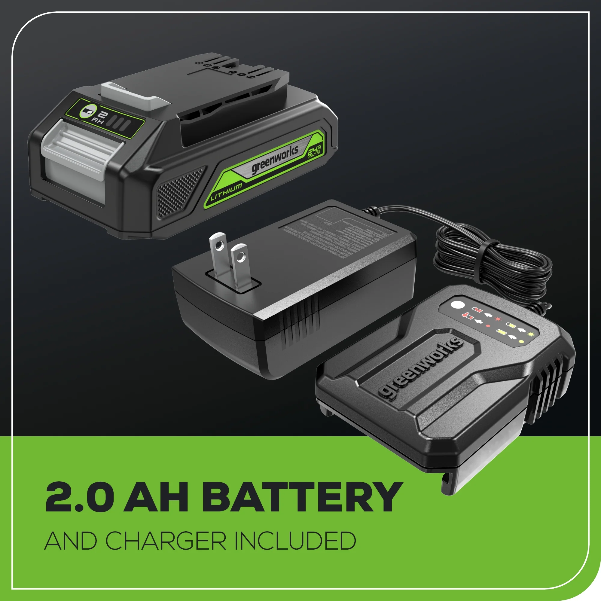 24V 5 Cordless Battery Orbital Sander w/ 2.0Ah Battery & Charger
