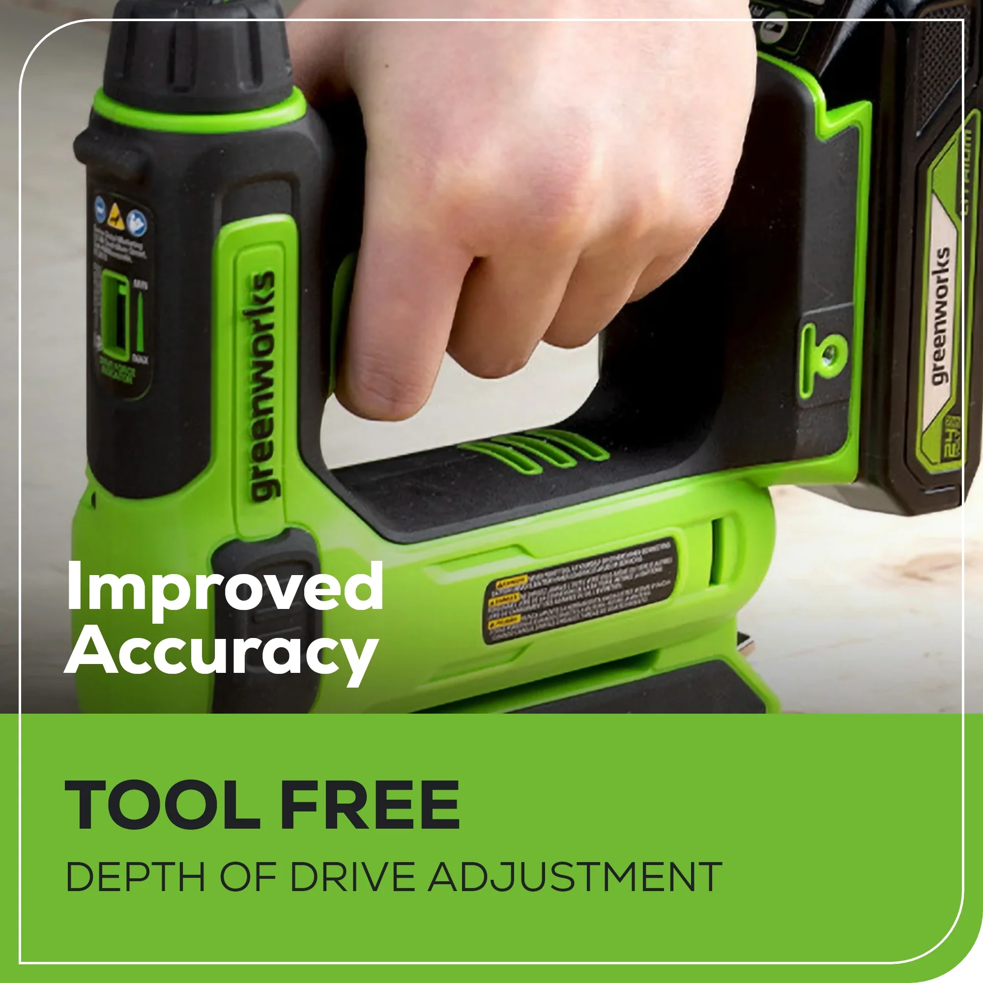 24V 3/8 Crown Stapler w/ 2.0Ah Battery & Charger