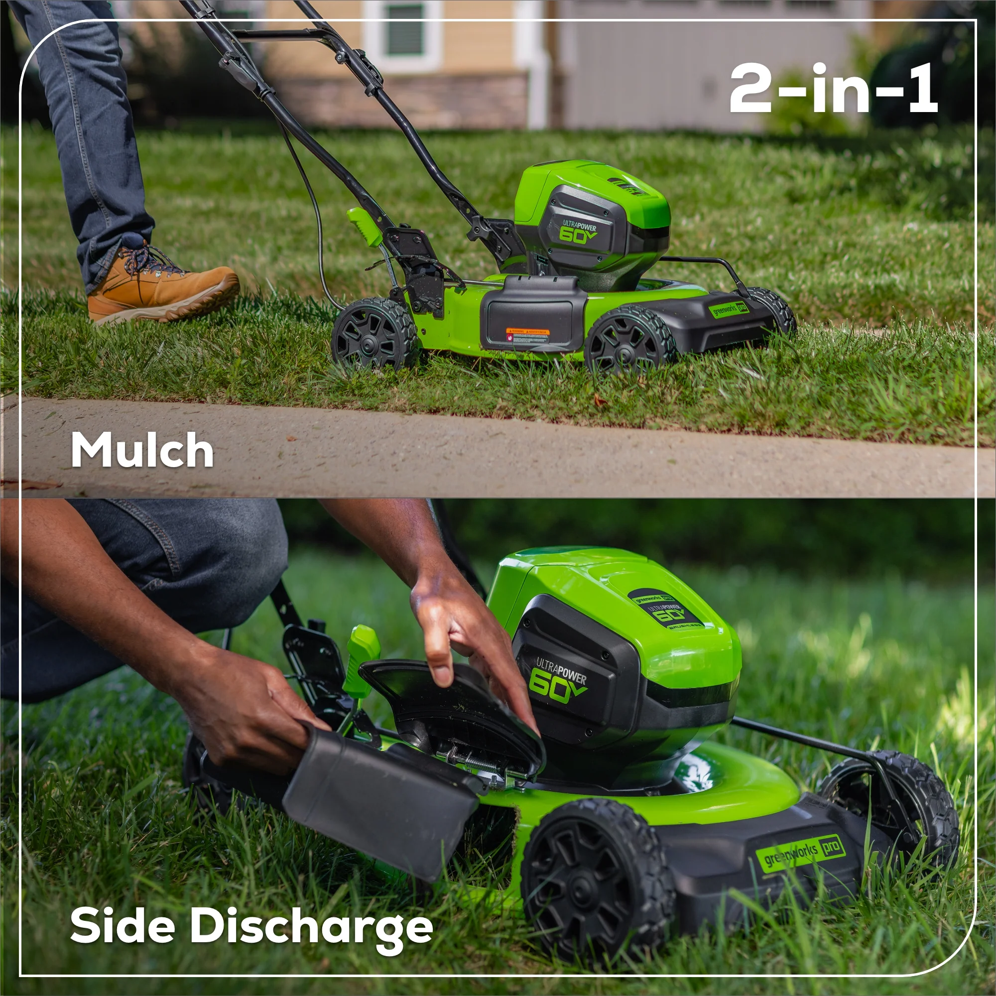 60V 19 Cordless Battery Push Lawn Mower w/ 5.0Ah Battery & Charger