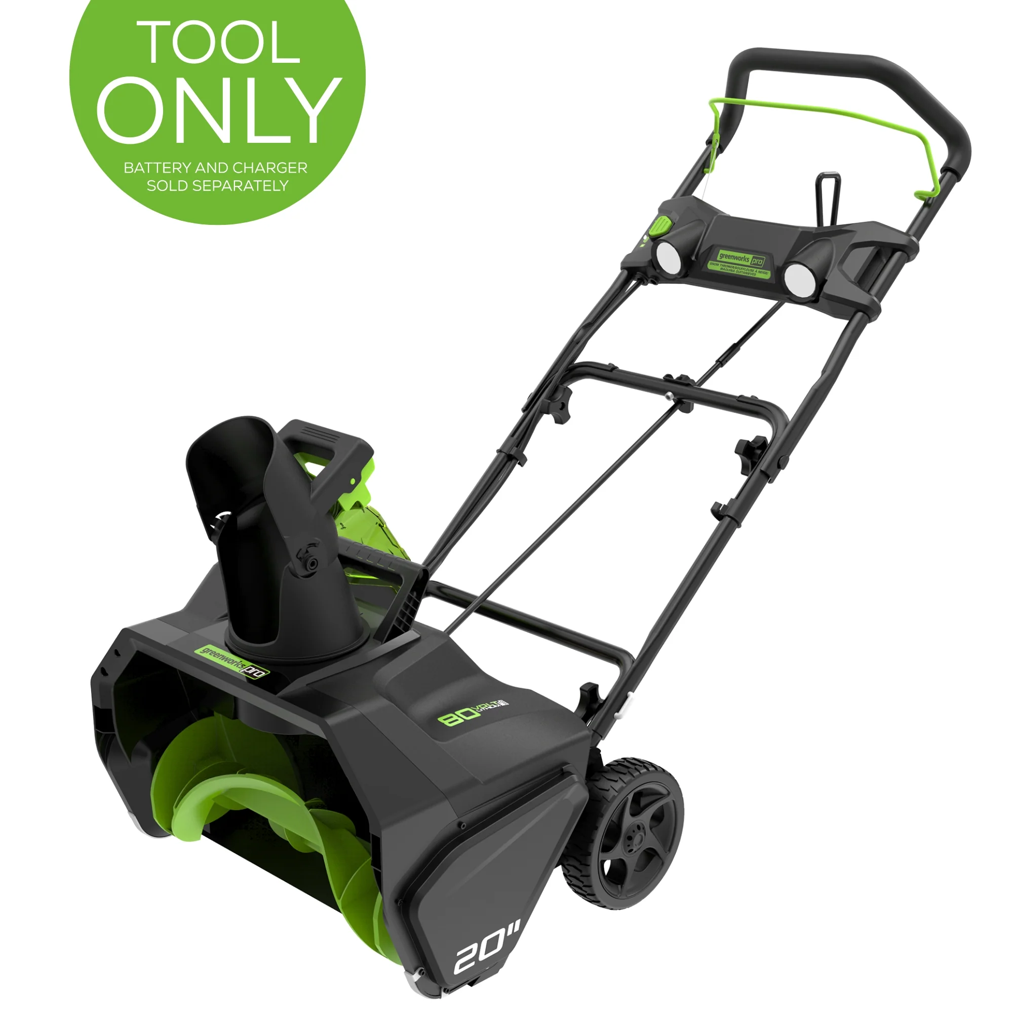 80V 20 Cordless Battery Single-Stage Snow Blower (Tool Only)
