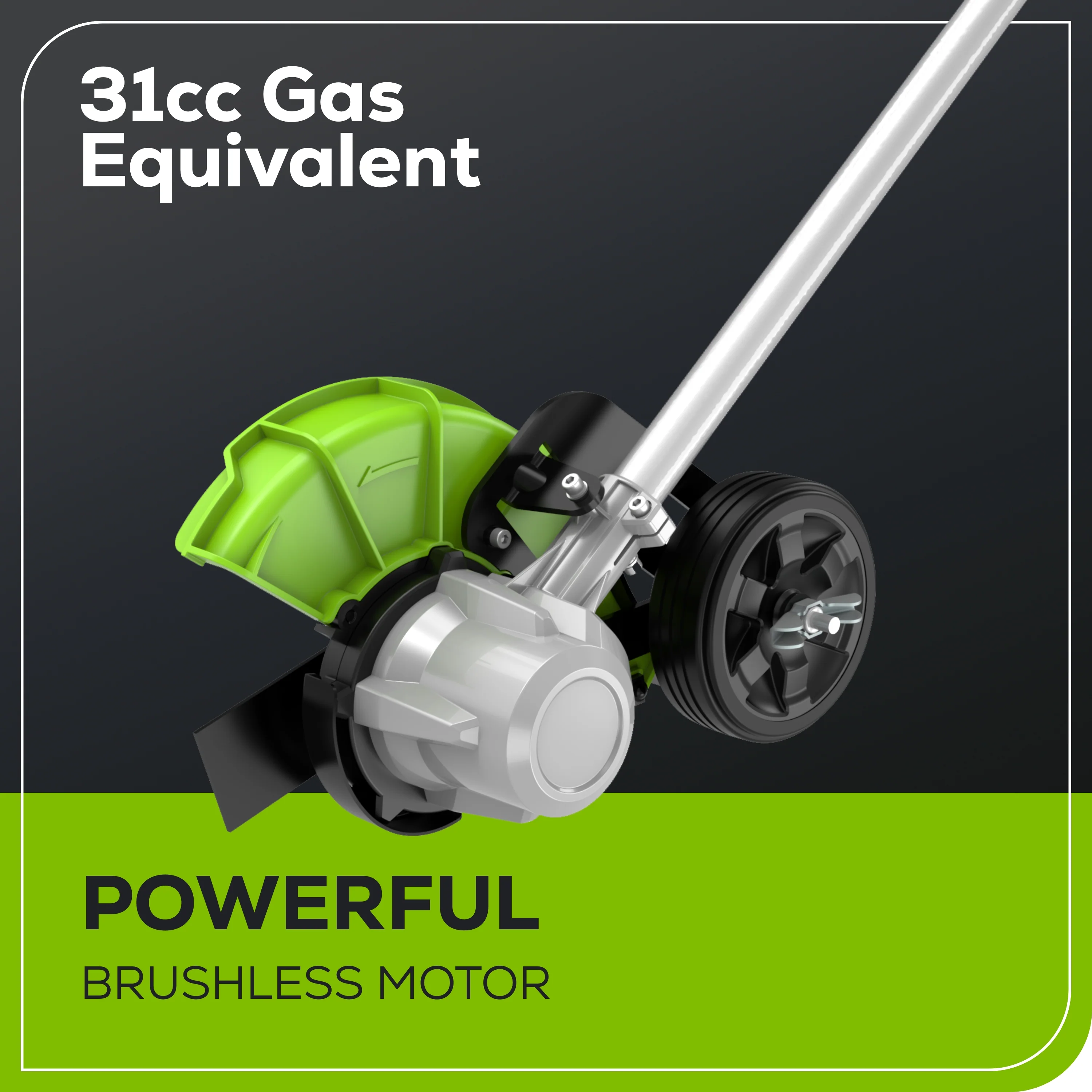 60V 8 Cordless Battery Edger w/ 2.5 Ah Battery and 3A Charger