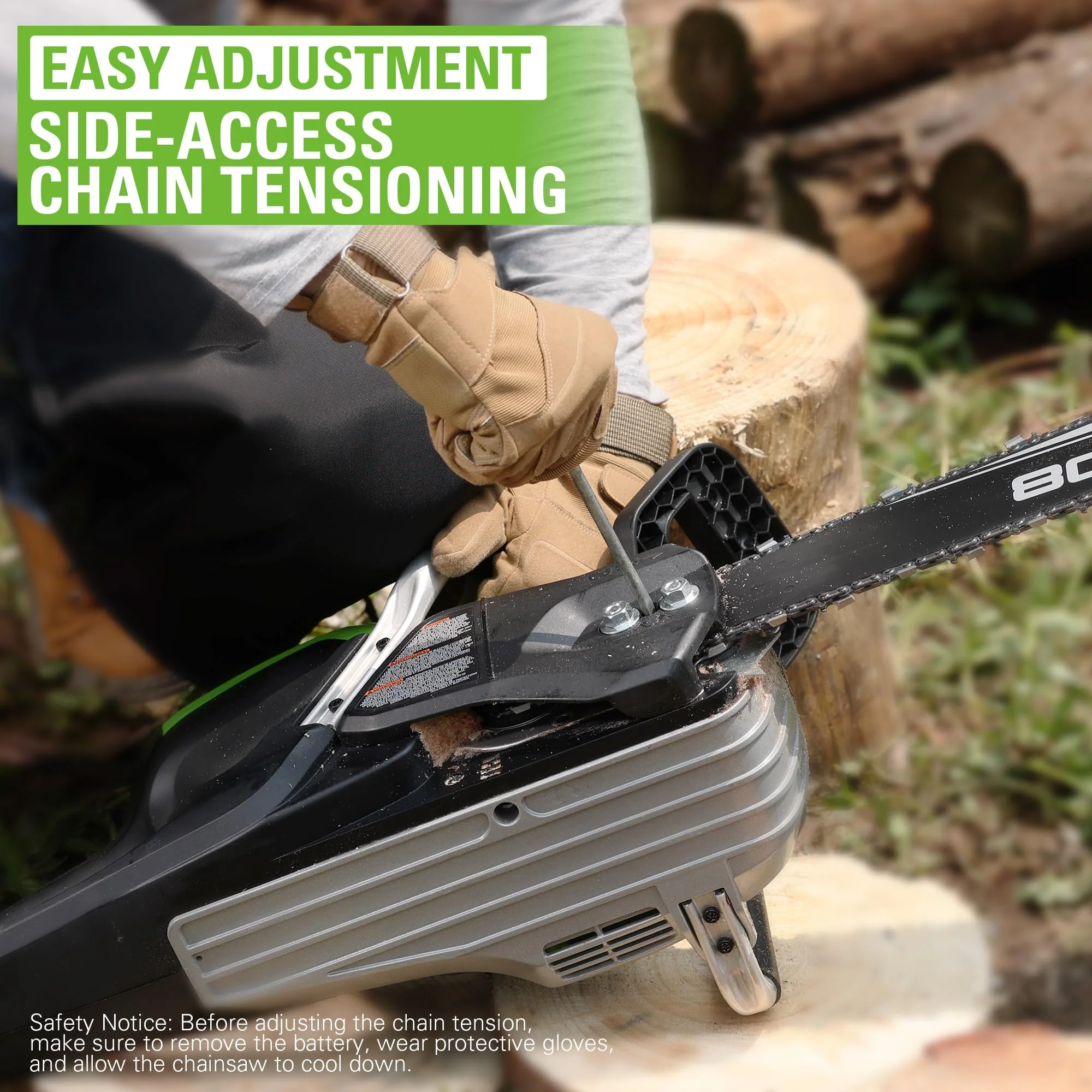 80V 20  3KW Cordless Battery Chainsaw (Tool Only)
