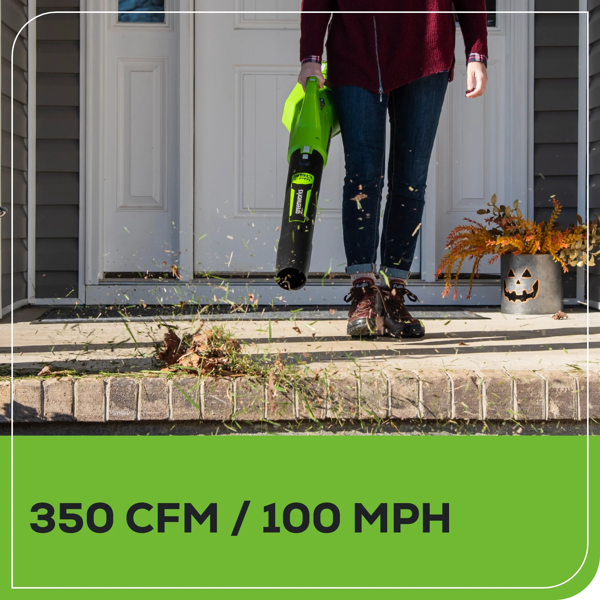 40V 16 Cordless Battery Brushless Push Lawn Mower & 350 CFM Blower Combo Kit w/ 4.0Ah Battery & Charger