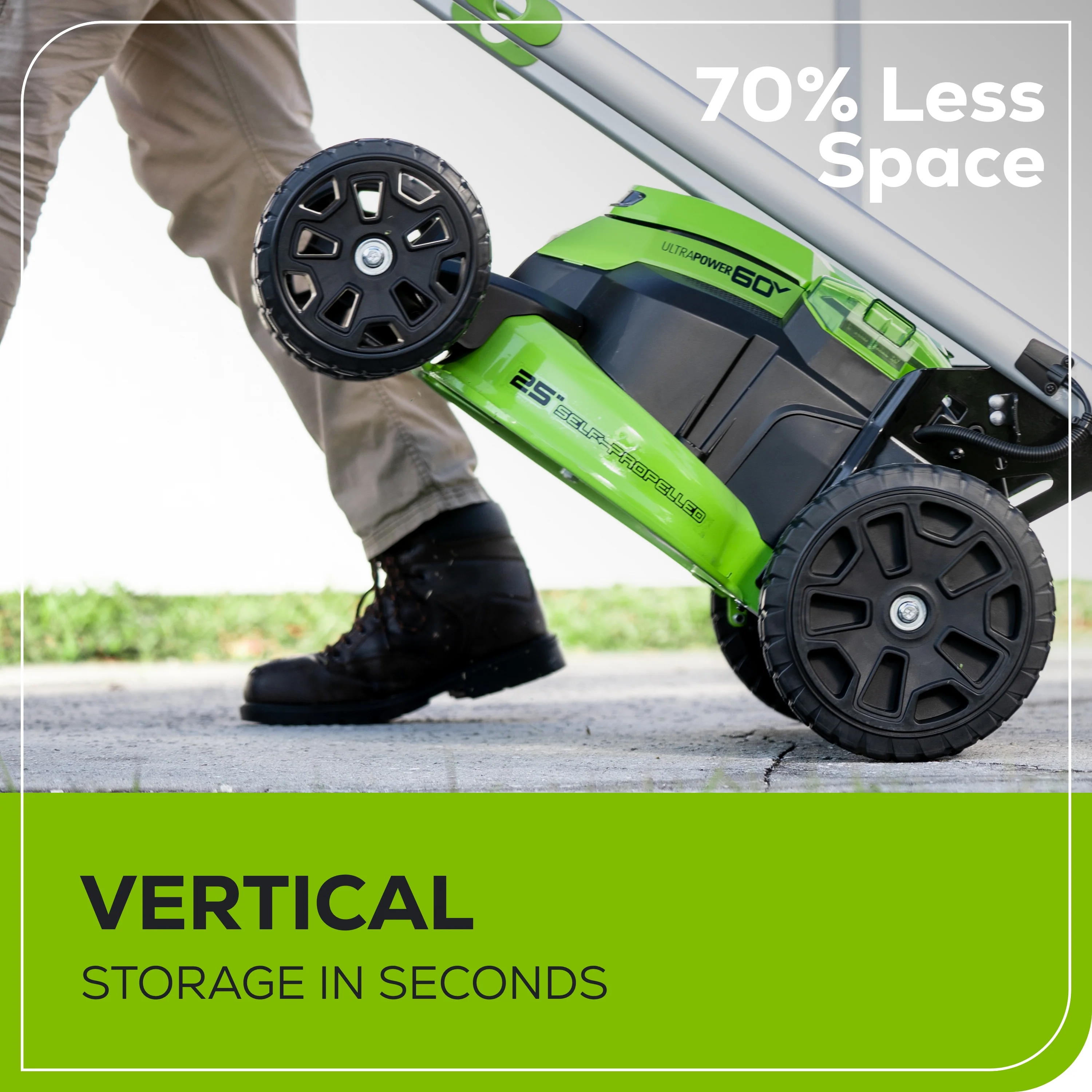 60V 25 Cordless Battery Dual Blade Self-Propelled Lawn Mower w/ Two (2) 4.0Ah Batteries & Dual-Port Charger