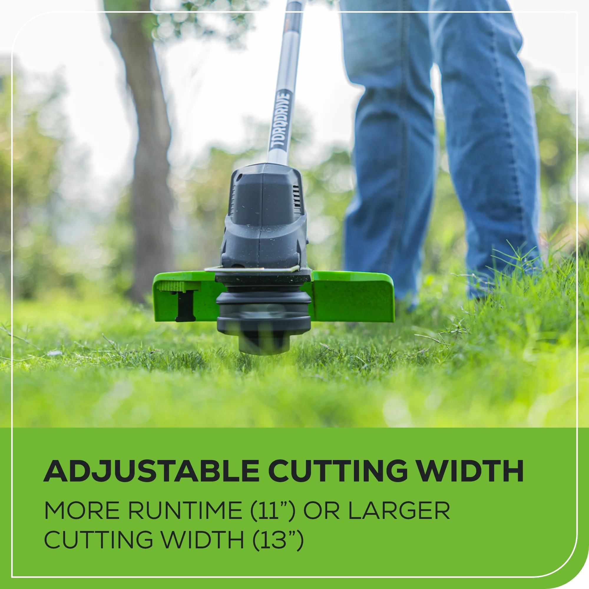 80V 13 String Trimmer w/ 2.0Ah Battery & Charger (Renewed)