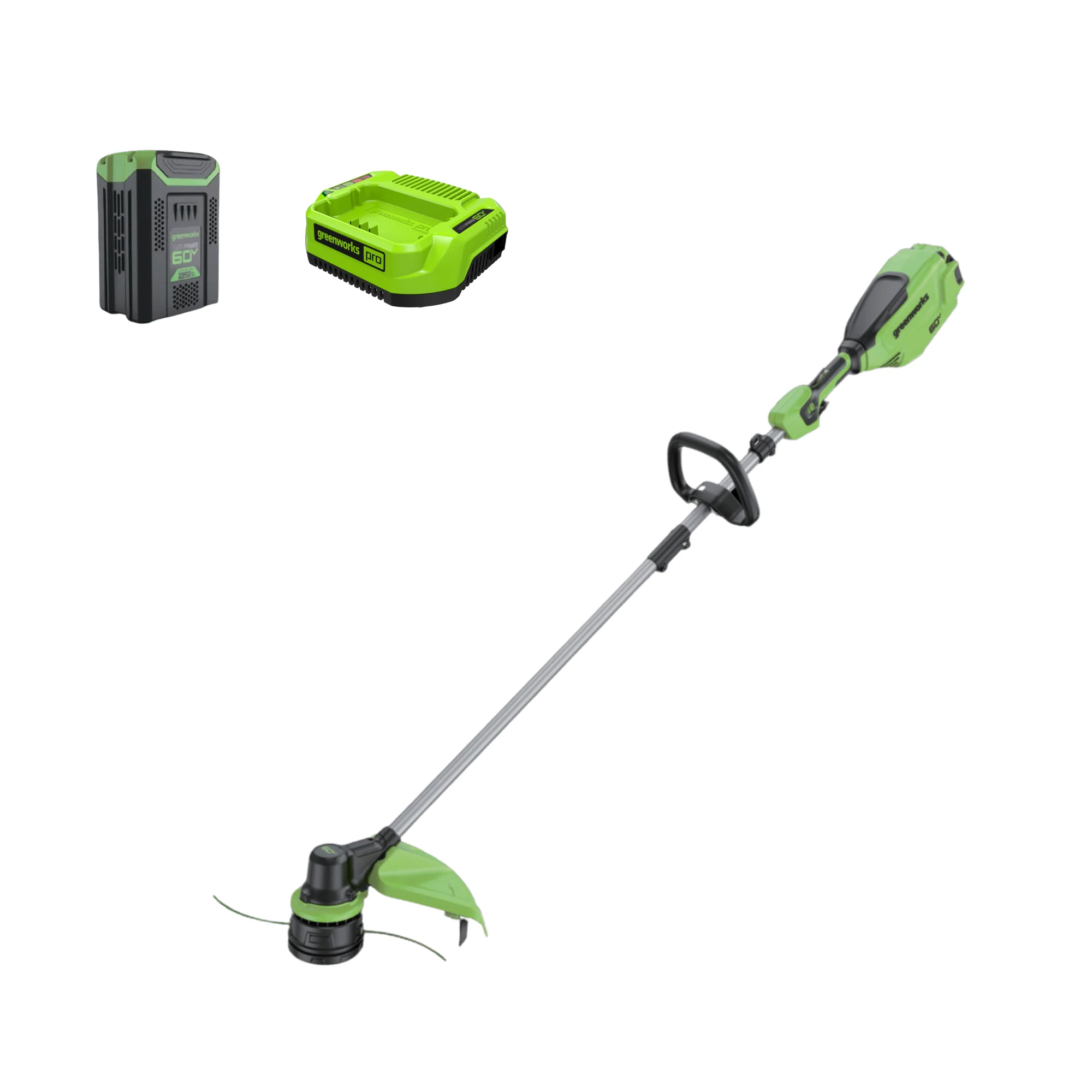 60V 16 Cordless Battery String Trimmer w/ 2.5Ah Battery and 3A Charger
