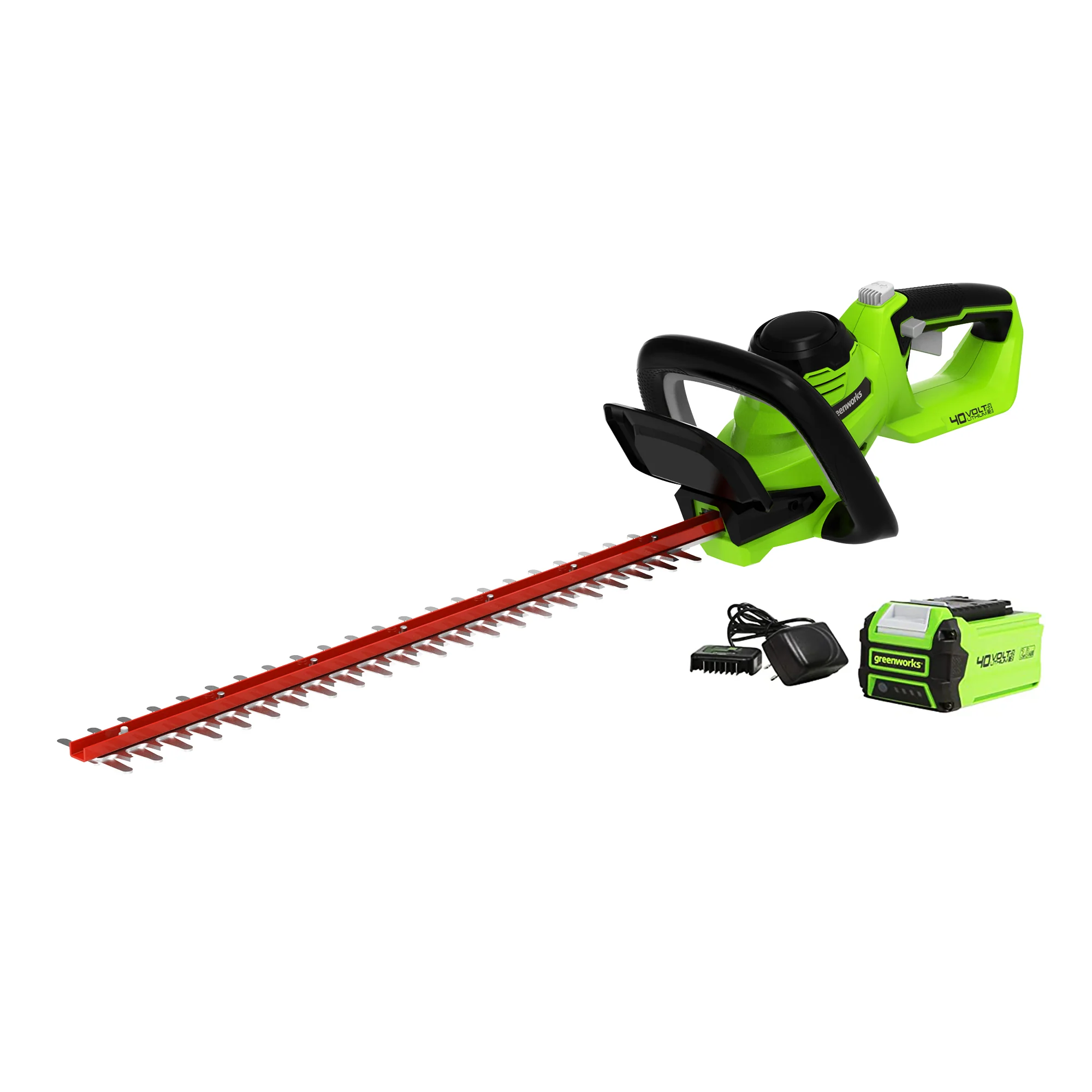 40V 24 Cordless Battery Hedge Trimmer w/ 2.0 Ah USB Battery & Charger