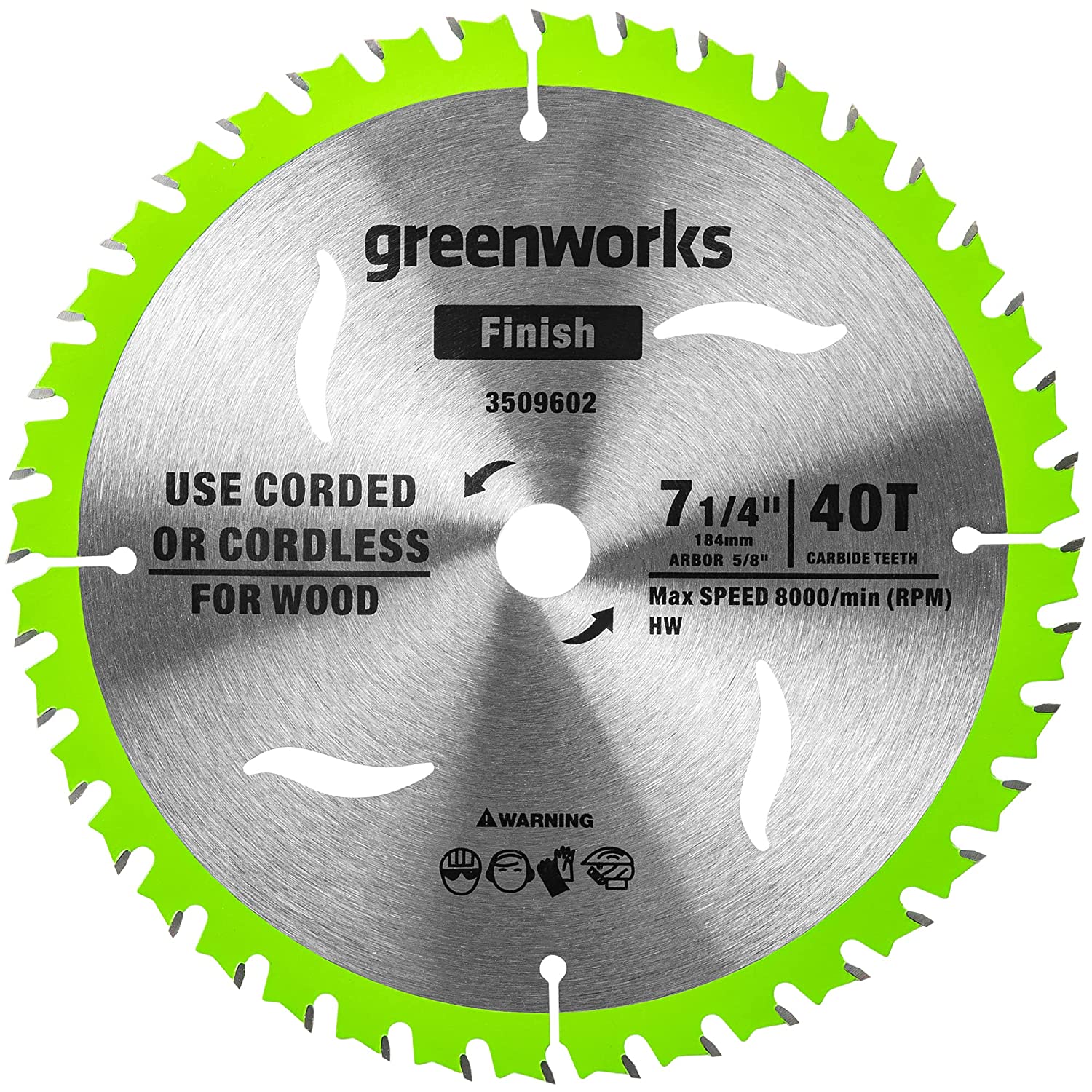 Greenworks 24V 7-1/4 40T Circular Saw Blades