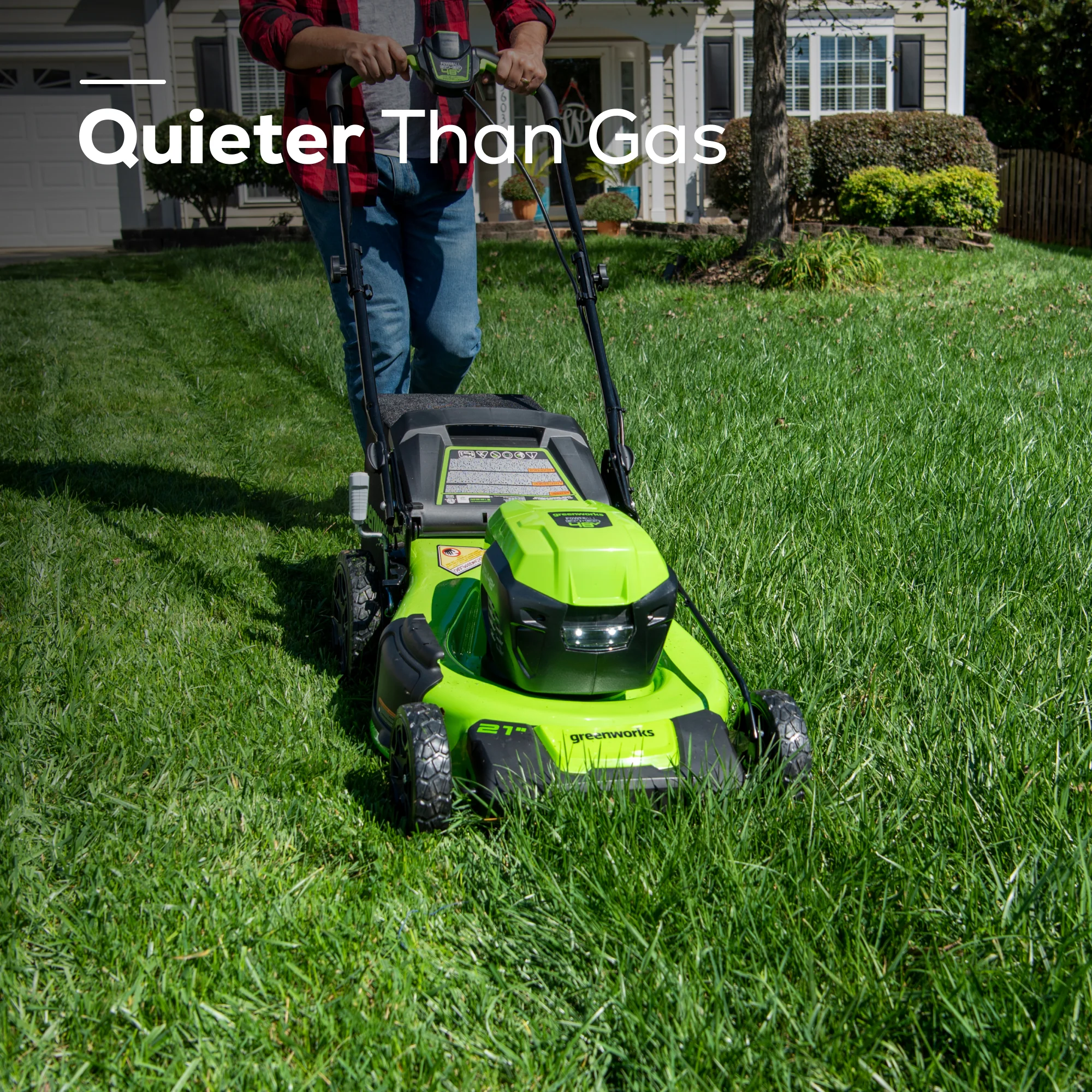 48V (2x24V) 21 Cordless Battery Self-Propelled Lawn Mower w/ Two (2) 5.0Ah USB Batteries & Dual Port Charger
