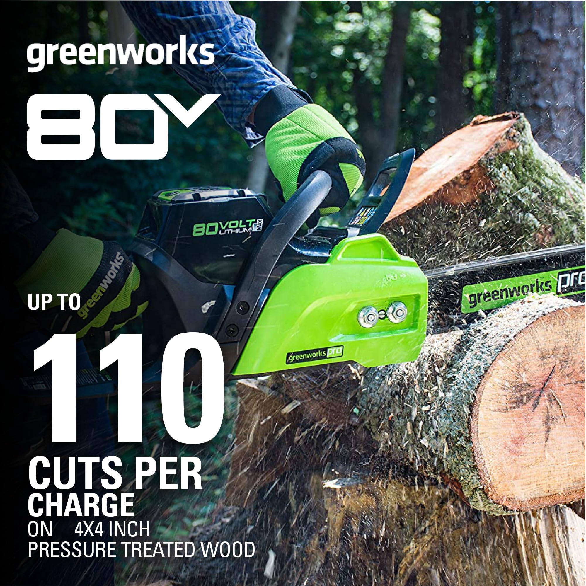 Pro 80V Cordless 16 Brushless Chainsaw w/ 2.0Ah Battery & Charger
