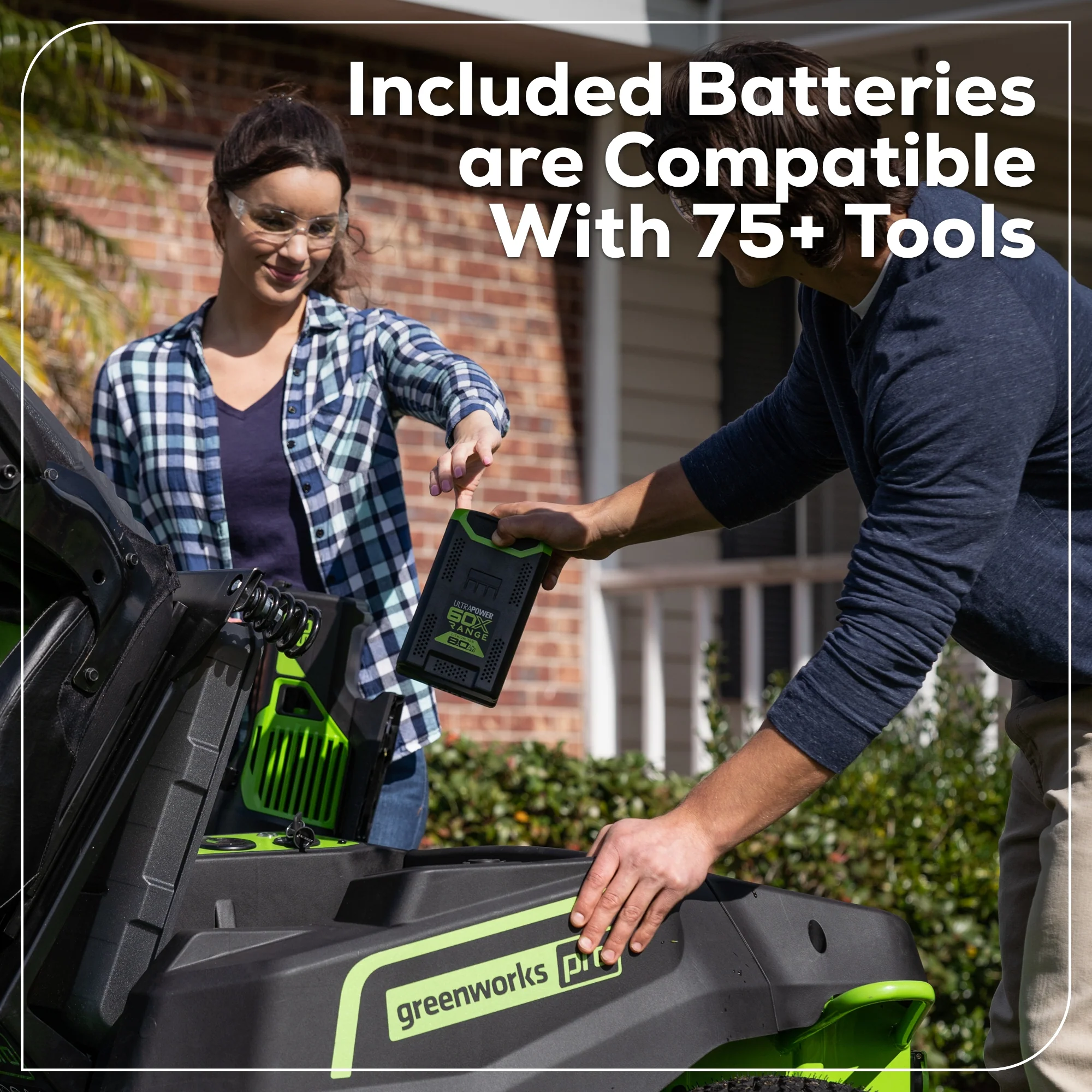 60V 42 Cordless Battery CrossoverT Riding Lawn Mower w/ Six (6) 8.0Ah Batteries and Three (3) Dual Port Turbo Chargers