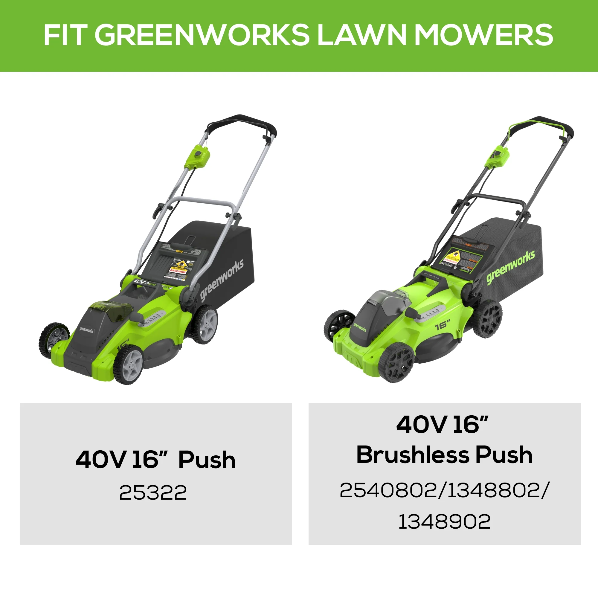 16 Replacement Lawn Mower Blade for Greenworks 16 Cordless Mowers