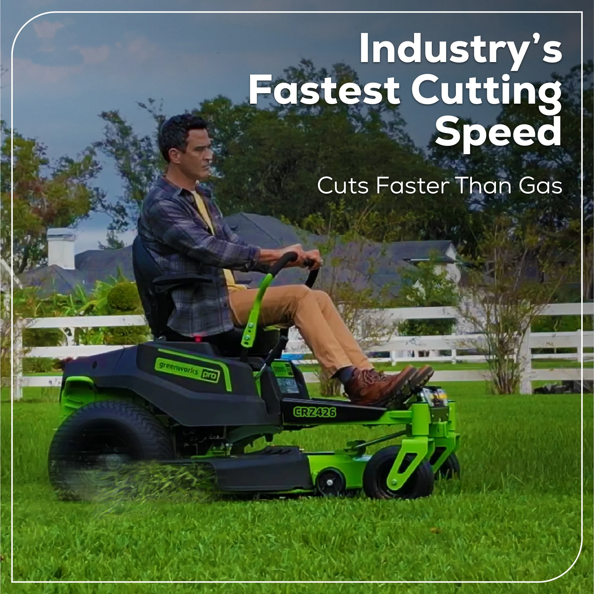60V 42” Electric CrossoverZ Zero Turn Mower with (4) 8.0Ah Batteries & (2) Dual Port Turbo Chargers